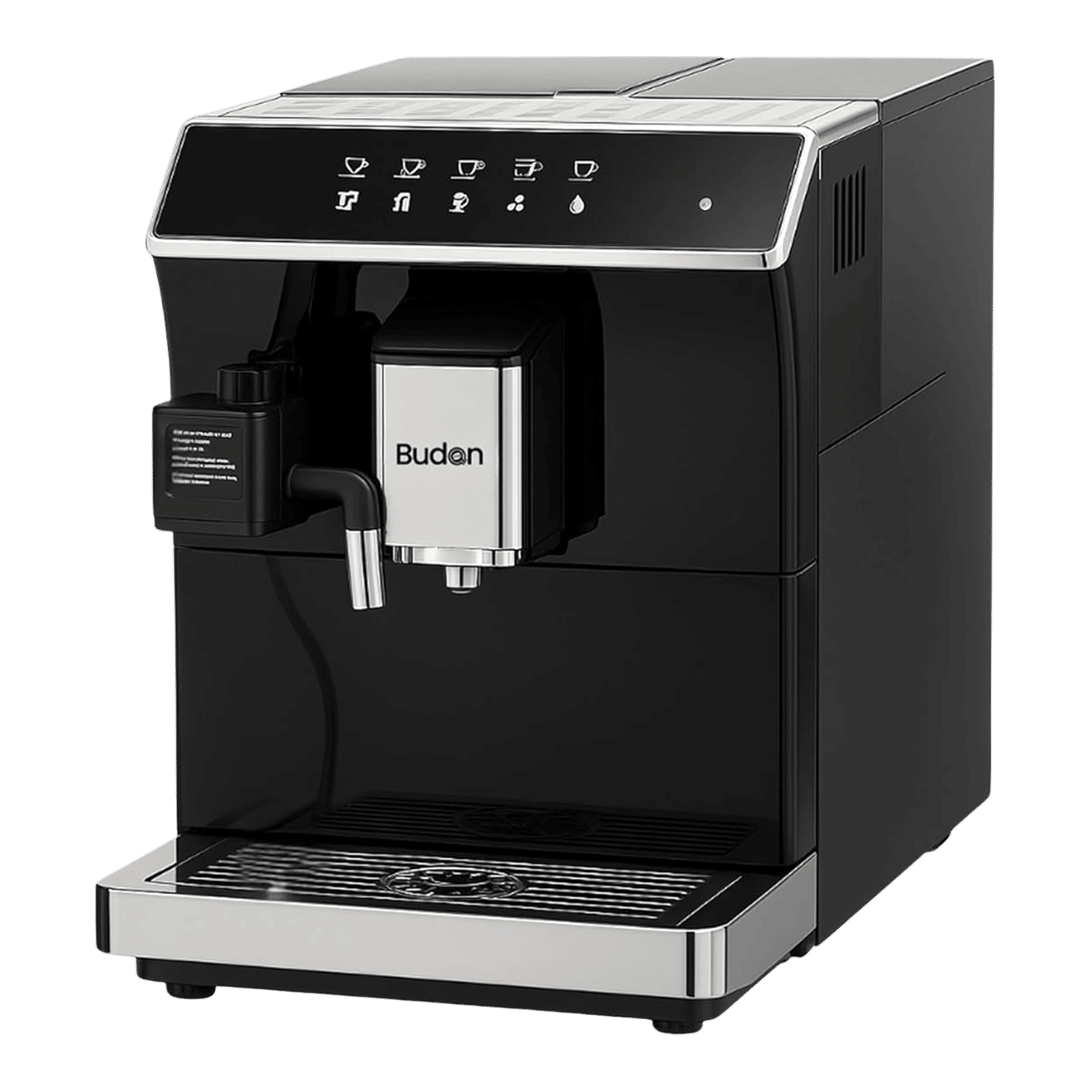 Budan X7 1300 Watt Automatic Espresso, Americano, Latte & Cappuccino Coffee Maker with Warm Cup Function (Black)