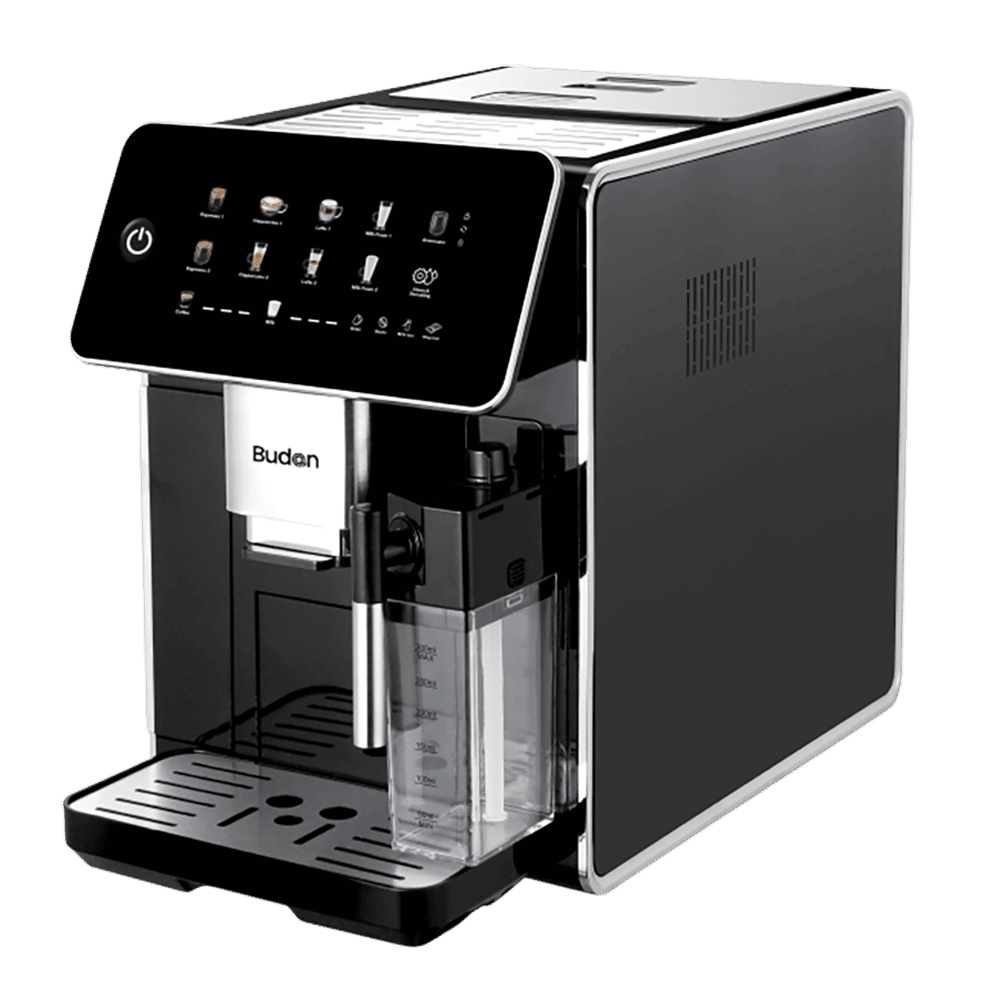Budan Brew 500 1350 Watt Automatic Espresso, Americano, Latte & Cappuccino Coffee Maker with Dual Cup Function (Black)