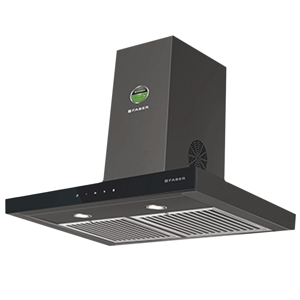 FABER STILUX 3D T2S2 BK TC LTW 90cm 1095m3/hr Ducted Wall Mounted Chimney with Touch Control Panel (Black)