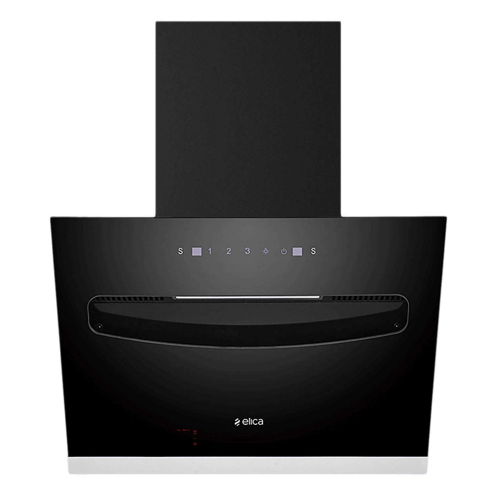 elica EFL S 607 VMS 60cm 1200m3/hr Ducted Auto Clean Wall Mounted Chimney with Touch Control Panel (Black)