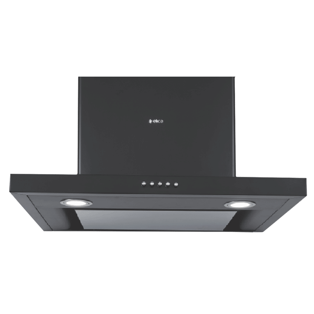 elica SPOT H4 EDS HE LTW 60 NERO PB 60cm 1010m3/hr Ducted Wall Mounted Chimney with Push Button Control (Black)