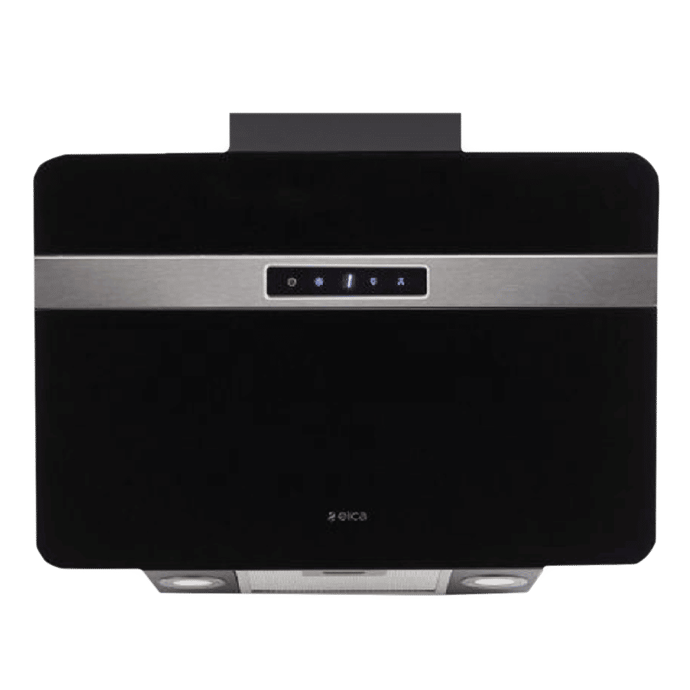 elica KITTY PLUS ETB HE LTW 60 BK TC4V 60cm 1220m3/hr Ducted Wall Mounted Chimney with LED Lighting (Black)