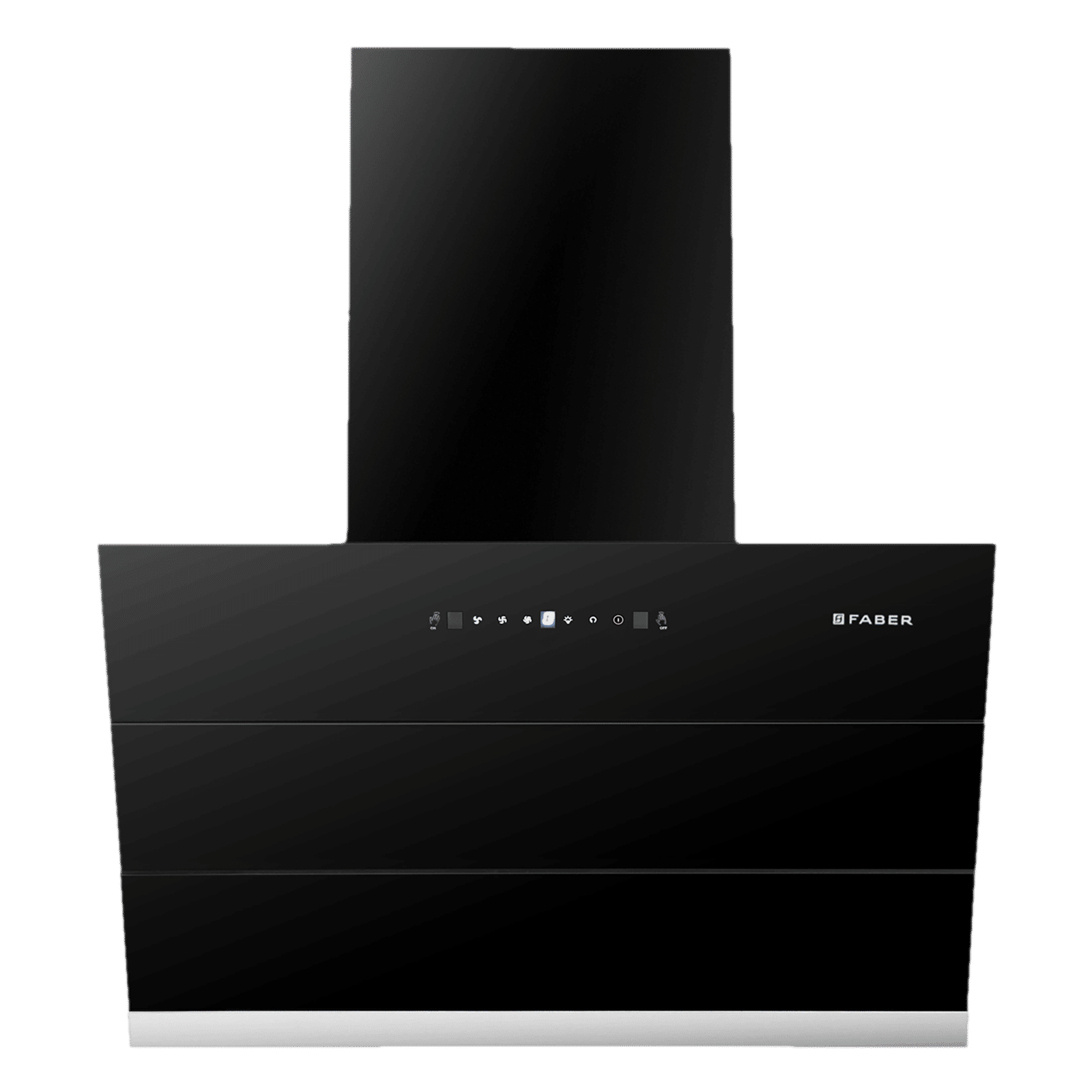 FABER ZENITH FL SC AC BK 60cm 1350m3/hr Ducted Auto Clean Wall Mounted Chimney with Touch Control (Black)