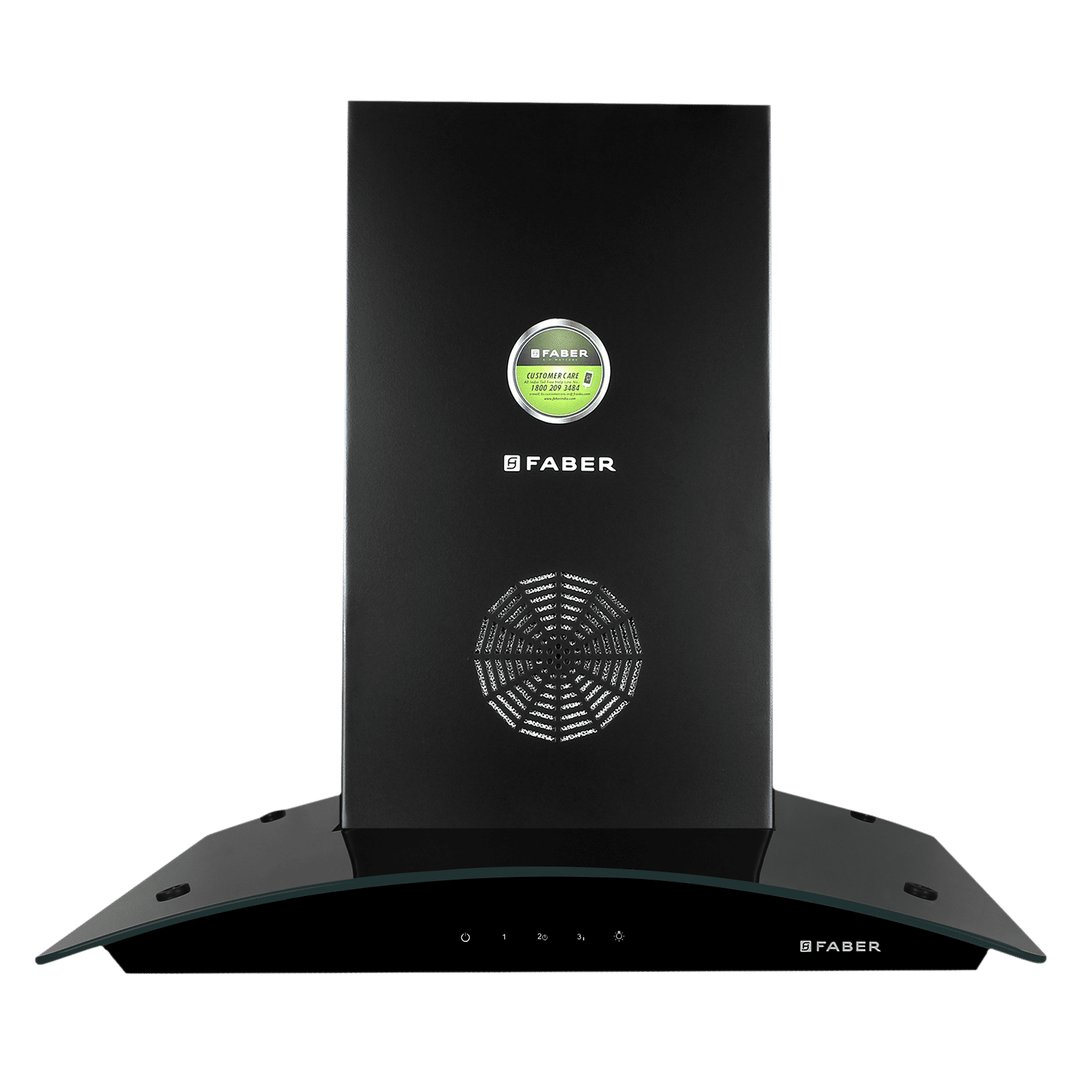 FABER FEEL 3D PLUS MAX T2S2 BK TC 60cm 1350m3/hr Ductless Auto Clean Wall Mounted Chimney with Touch Control Panel (Black)