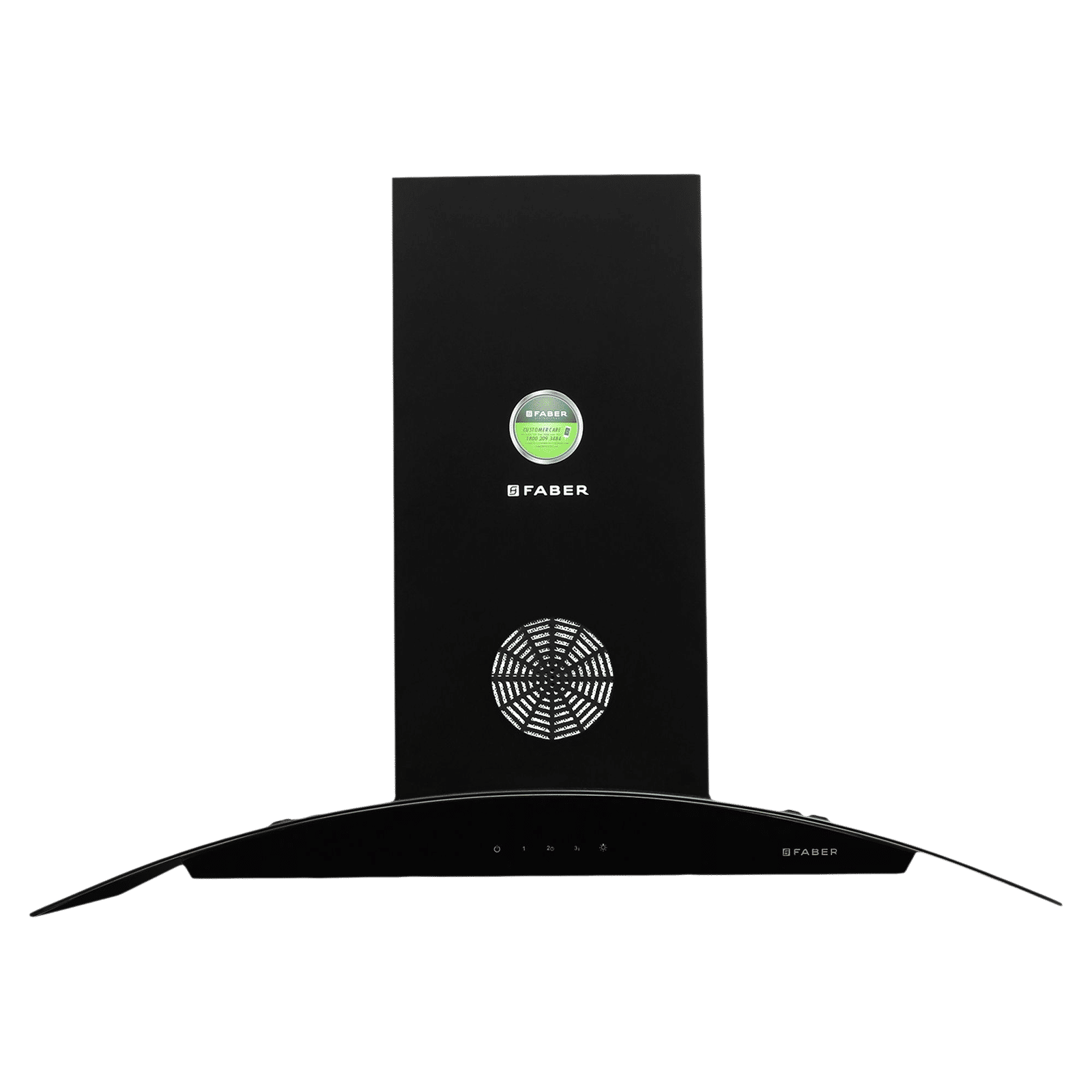 FABER FEEL 3D PLUS MAX T2S2 BK TC 90cm 1350m3/hr Ductless Wall Mounted Chimney with Touch Control Panel (Black)