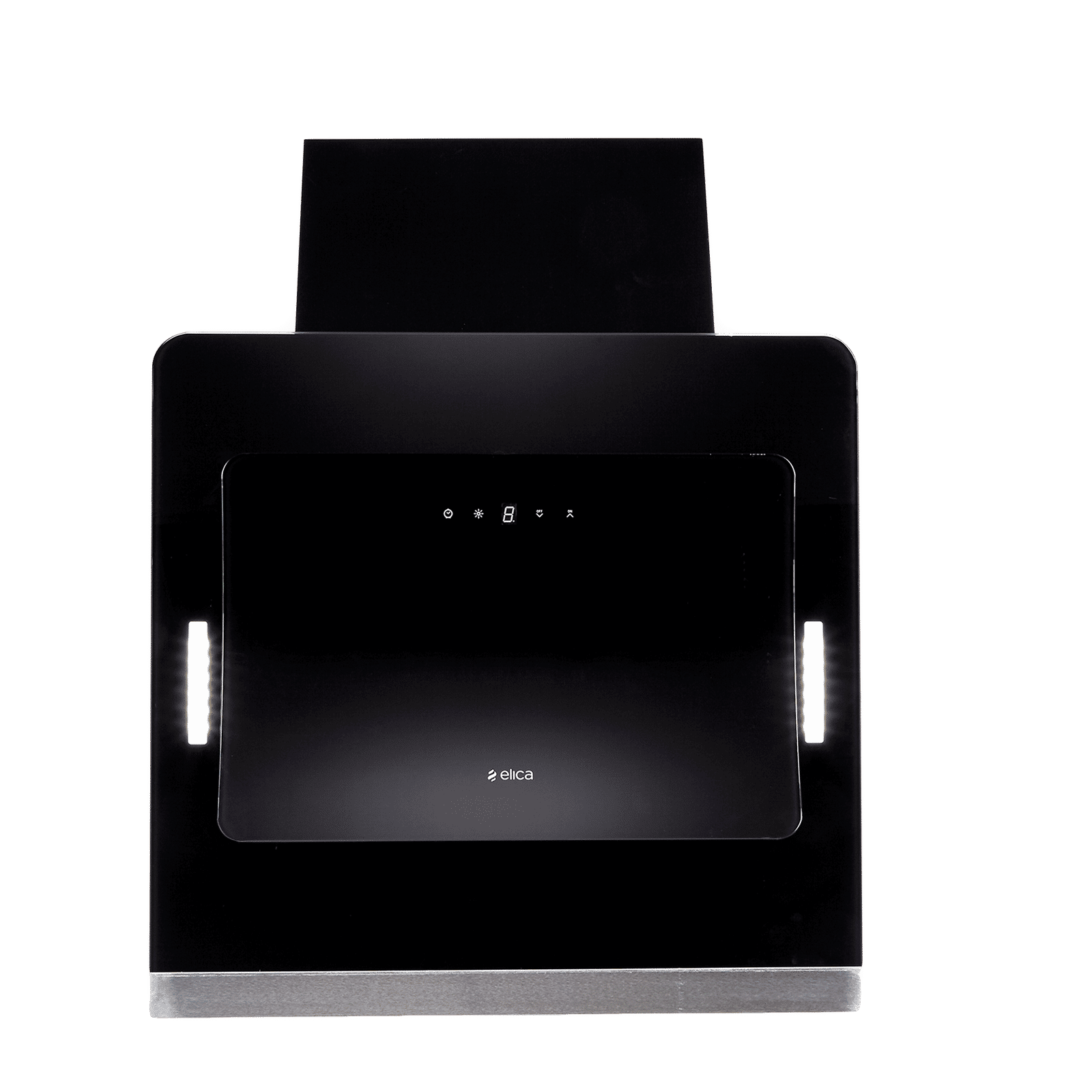 elica EFL GRACEFUL HE LTW 60 BK TC3V LED 60cm 1425m3/hr Ducted Wall Mounted Chimney with Touch Control Panel (Black)