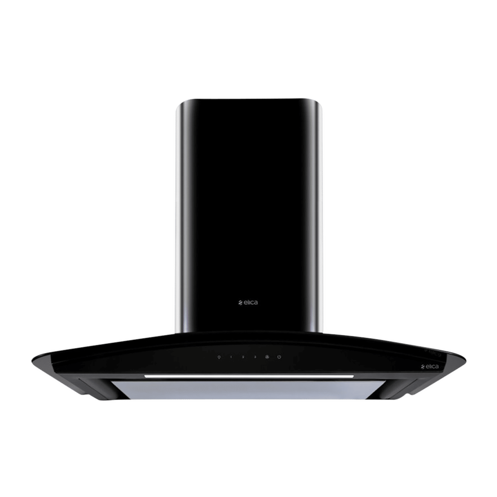 elica GLACE EDS PLUS HE LTW 90 BK NERO T4V LED S 90cm 1220m3/hr Ductless Wall Mounted Chimney with Touch T4V Control (Black)