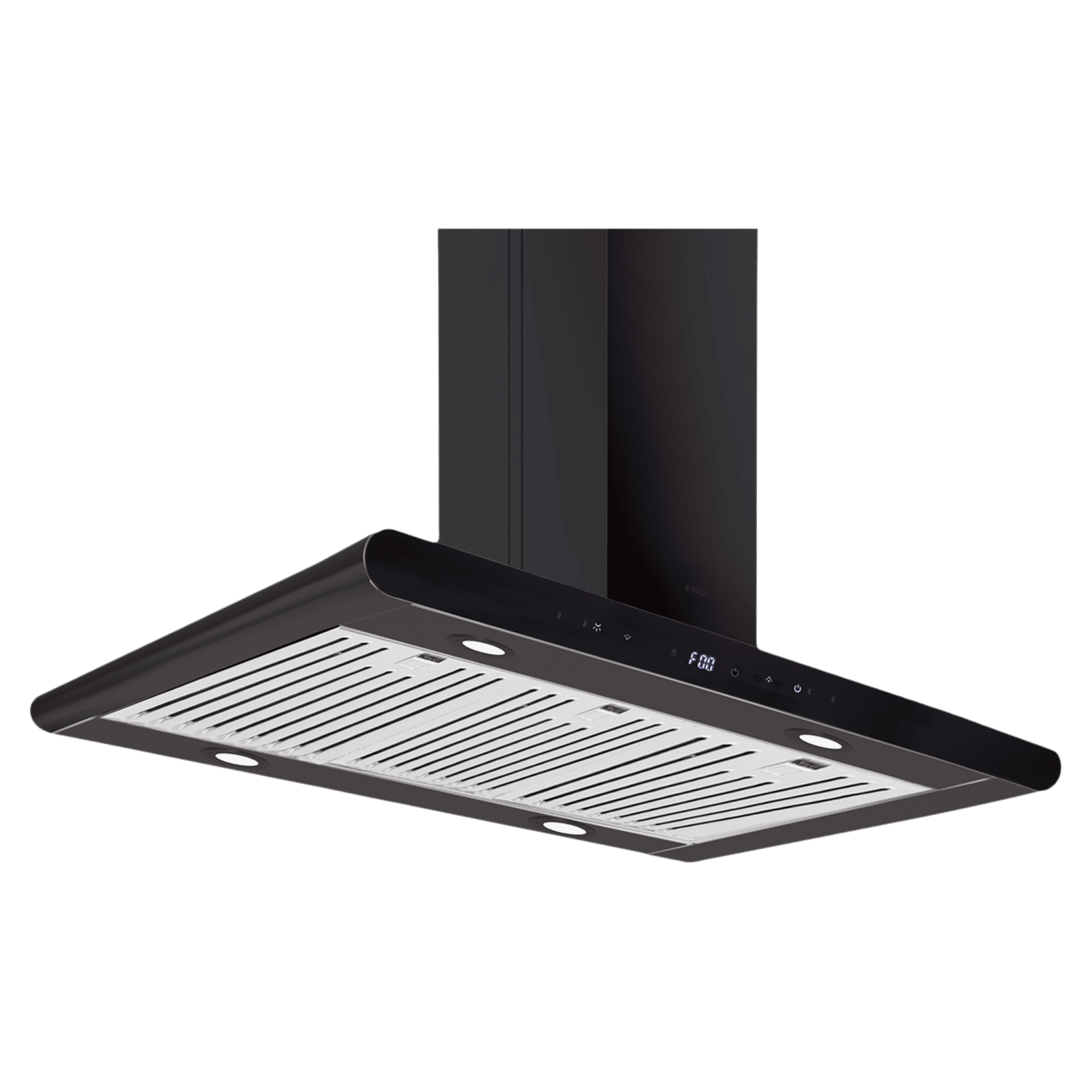 elica ISMART GALAXY BF ISLAND LTW 90 NERO 90cm Ductless Ceiling Mounted Chimney with Motion Sensor (Black)