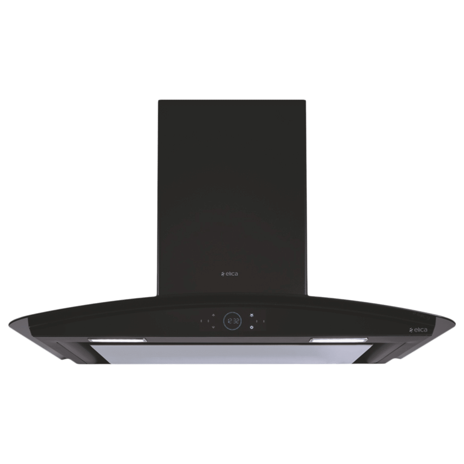 elica ISMART GLACE EDS LTW 90 NERO 90cm Ductless Wall Mounted Chimney with Motion Sensor (Black)