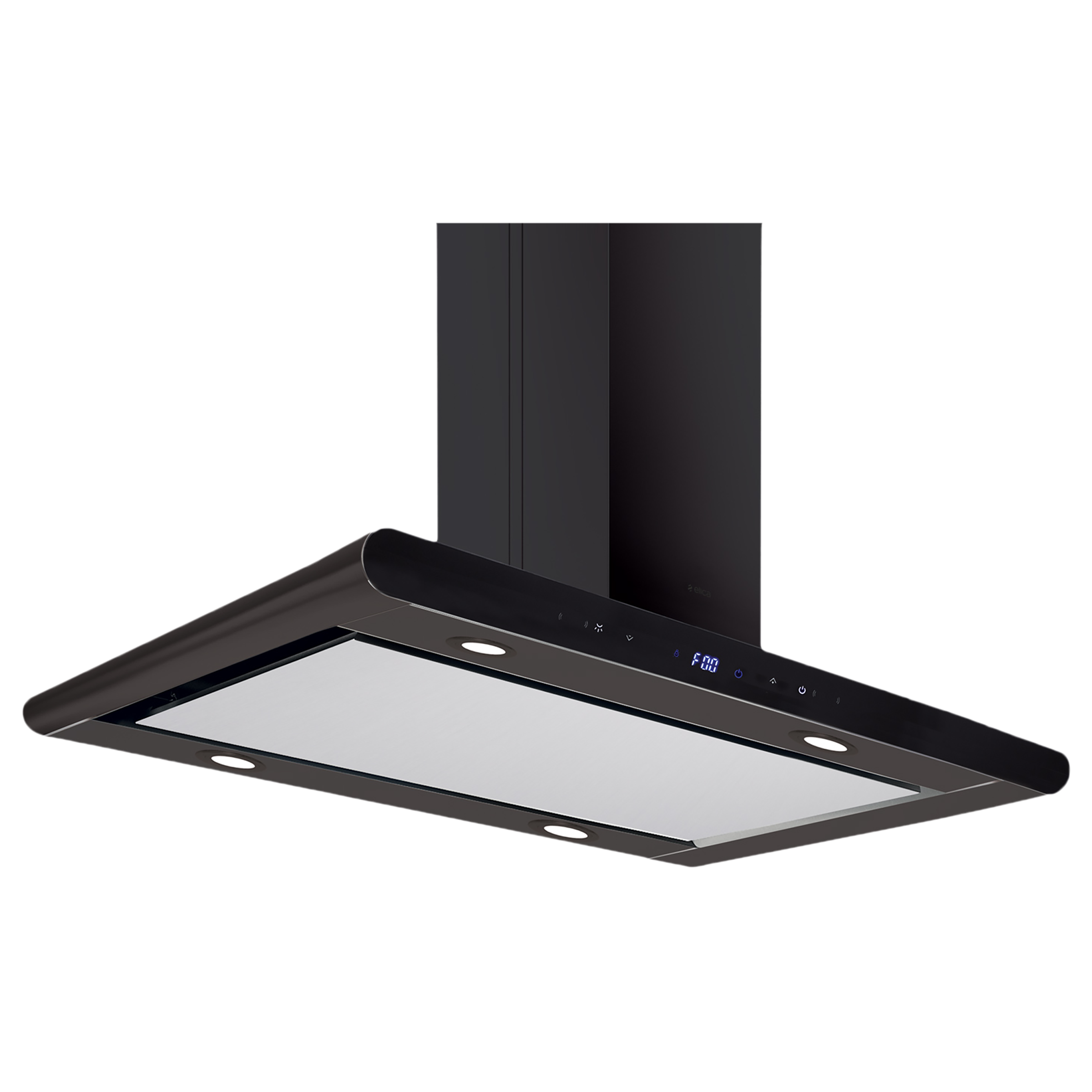 elica ISMART GALAXY EDS ISLAND LTW 90 NERO 90cm Ductless Ceiling Mounted Chimney with Motion Sensor (Black)