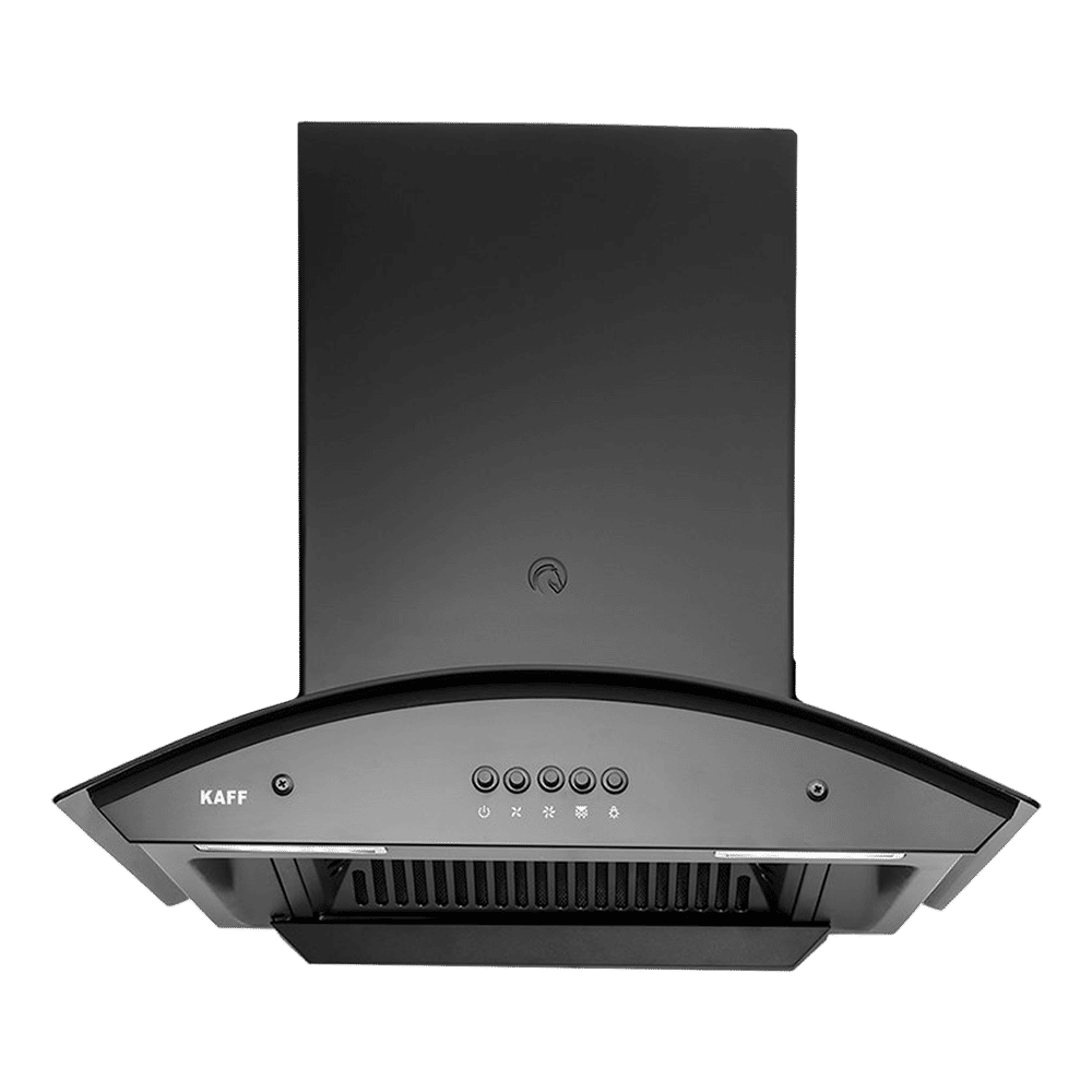 KAFF MARINA DHC 90cm 1080m3/hr Ducted Auto Clean Wall Mounted Chimney with Soft Push Control (Black)