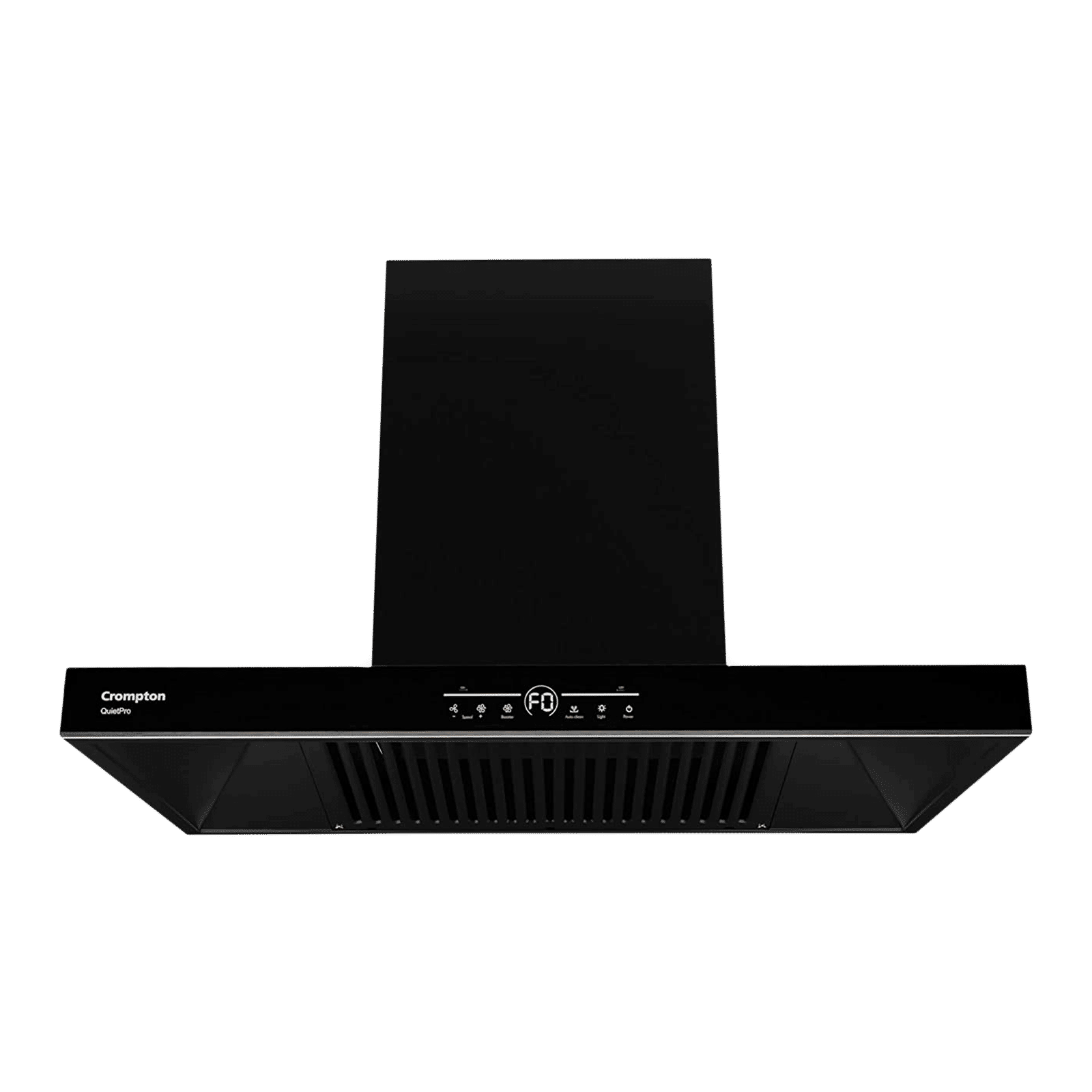 Crompton QuietPro 75cm 1390m3/hr Ducted Auto Clean Wall Mounted Chimney with Touch Control Panel (Midnight Black)
