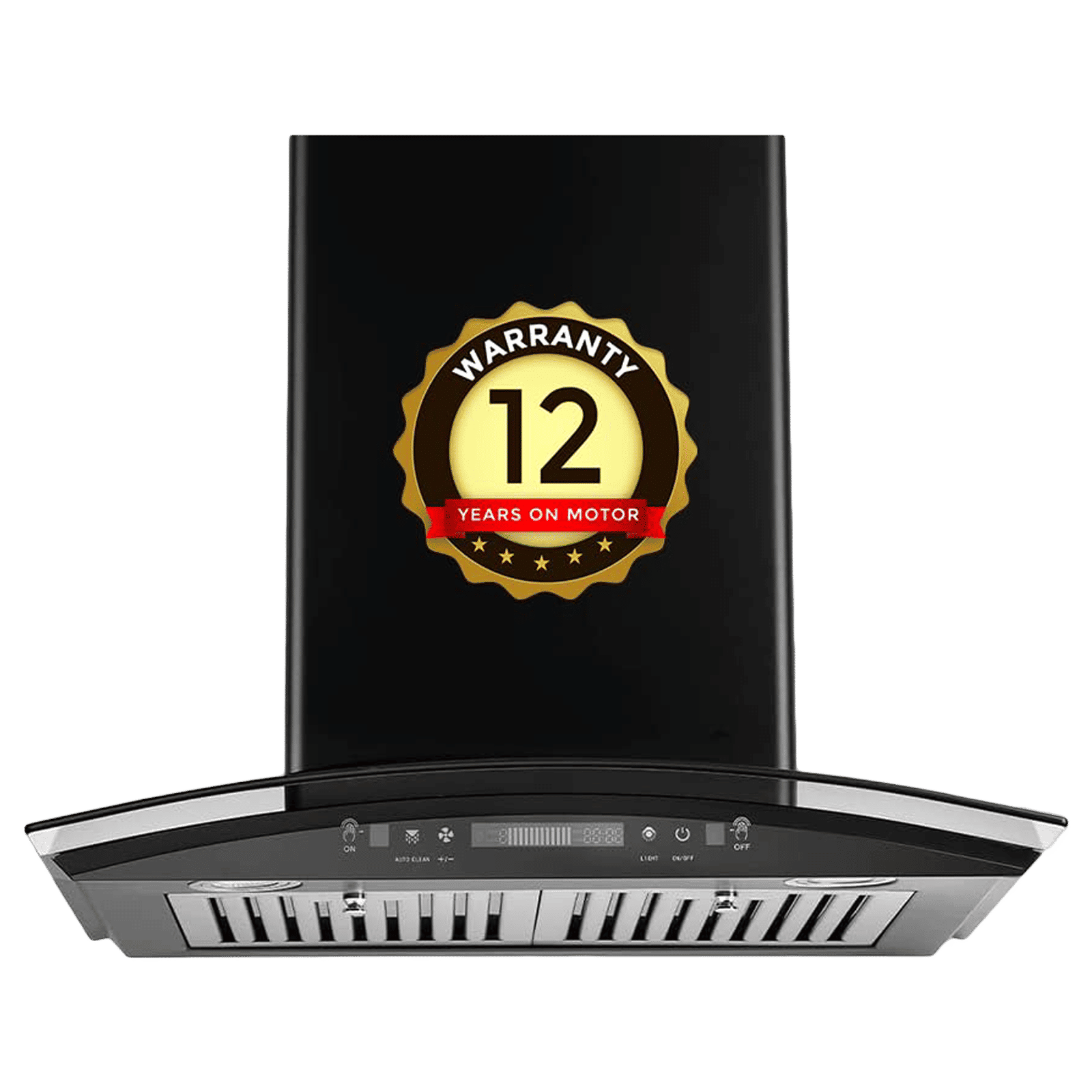 BLOWHOT Acura S BAC MS 60cm 1200m3/hr Ducted Auto Clean Wall Mounted Chimney with Motion Sensor (Black)