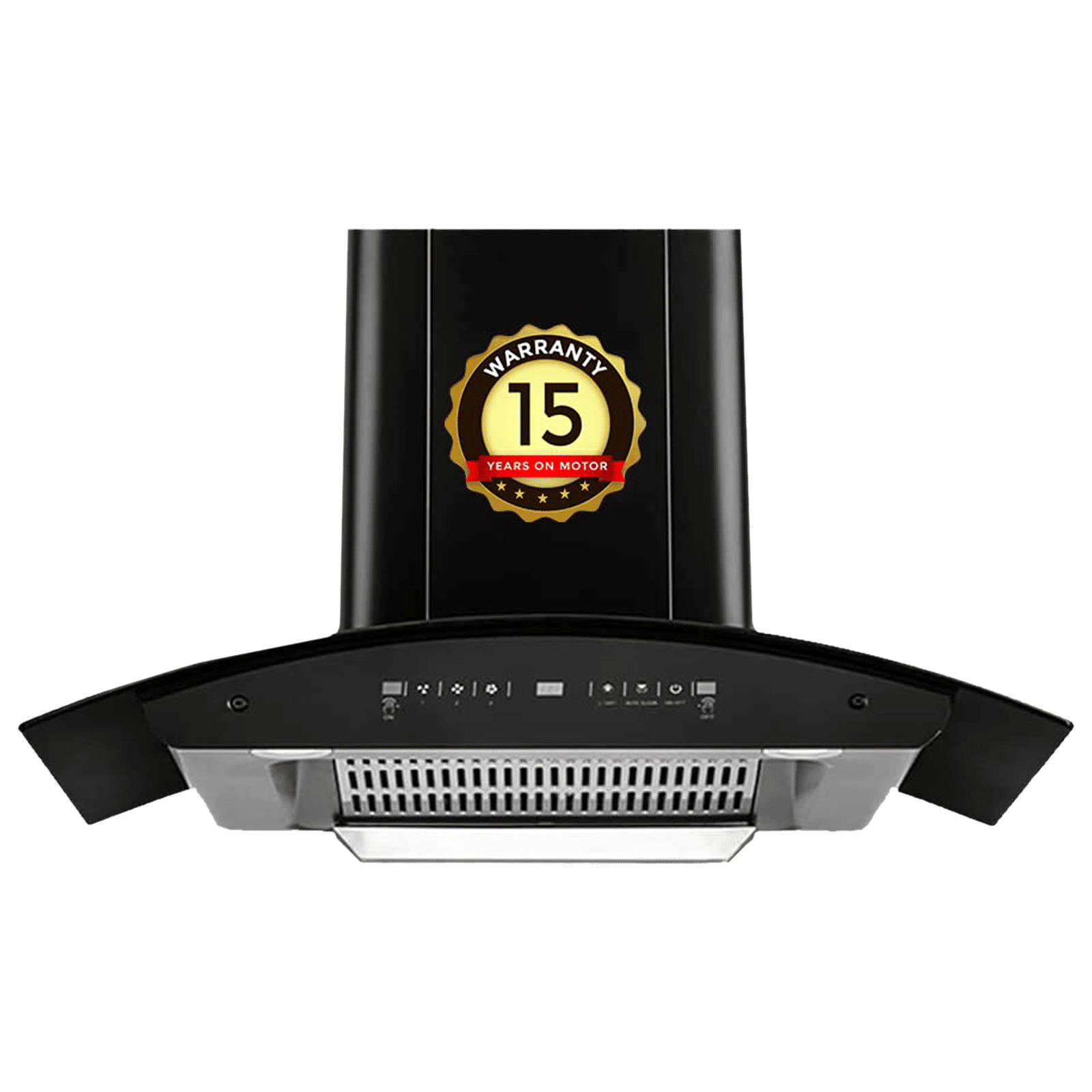 BLOWHOT Evana L BAC MS 90cm 1200m3/hr Ducted Auto Clean Wall Mounted Chimney with Motion Sensor (Matt Black)