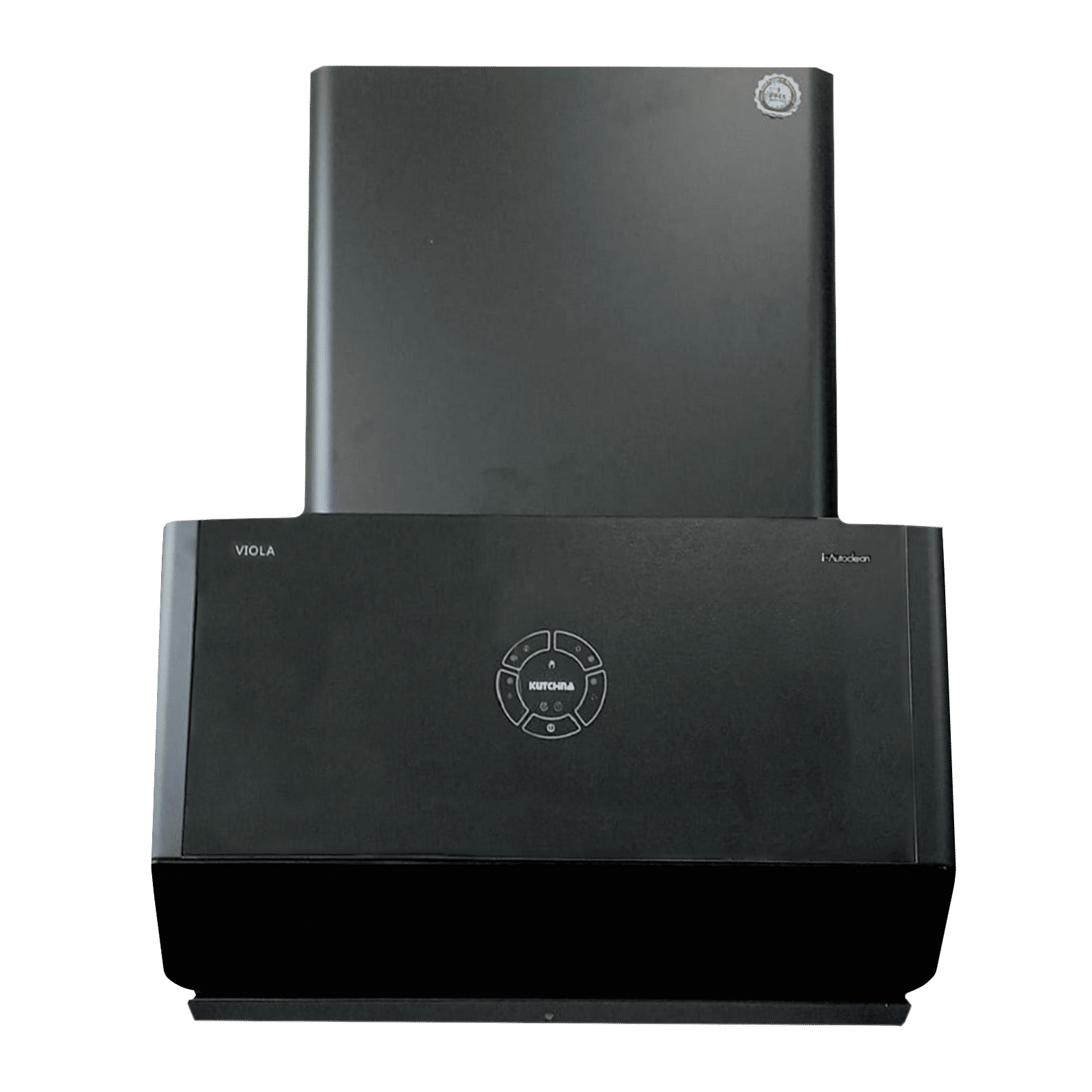 Kutchina VIOLA 70 70cm 1600m3/hr Ducted Auto Clean Ceiling Mounted Chimney with Wave Sensor Control (Black)