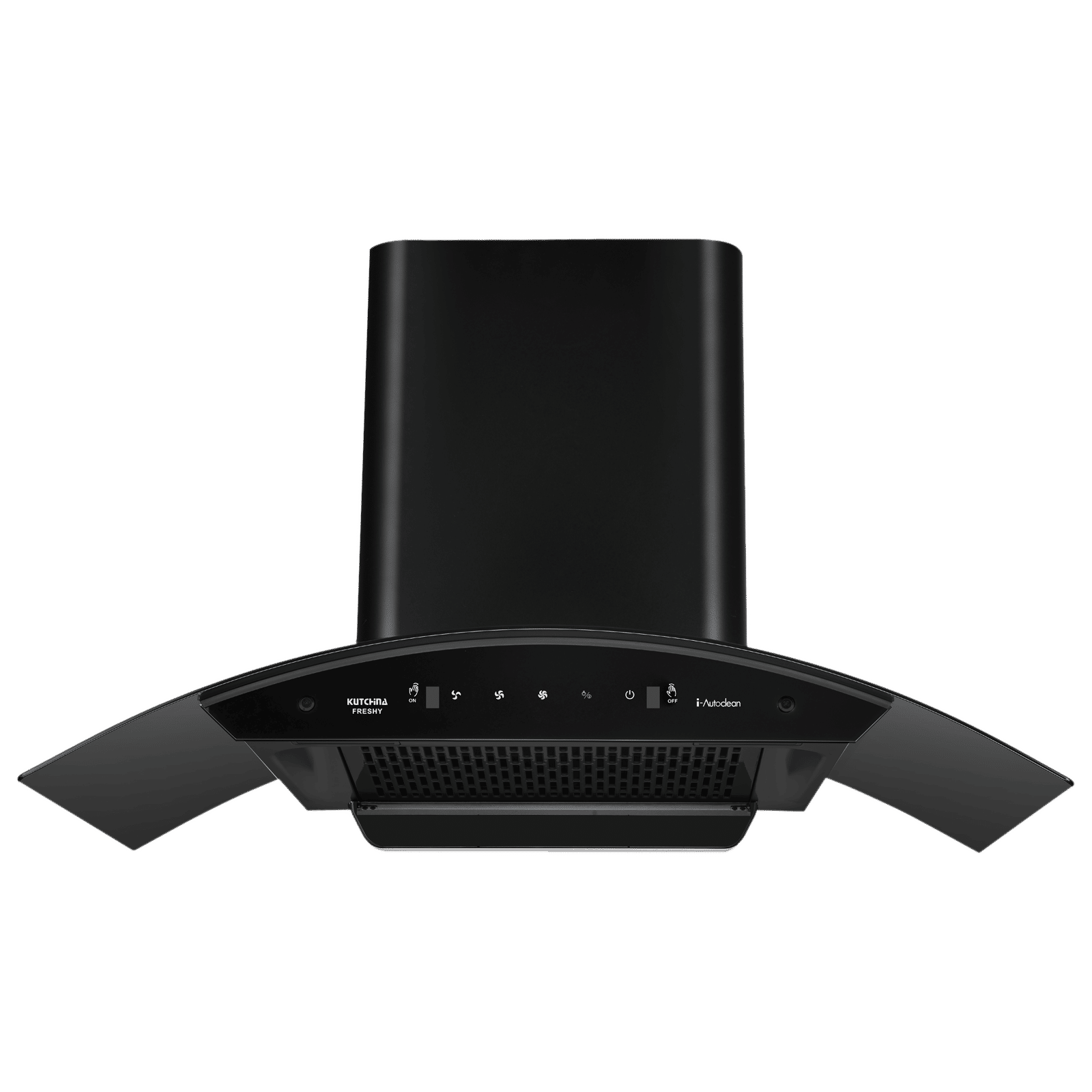 Kutchina FRESHY 90cm 1350m3/hr Ducted Wall Mounted Chimney with Filterless Technology (Black)
