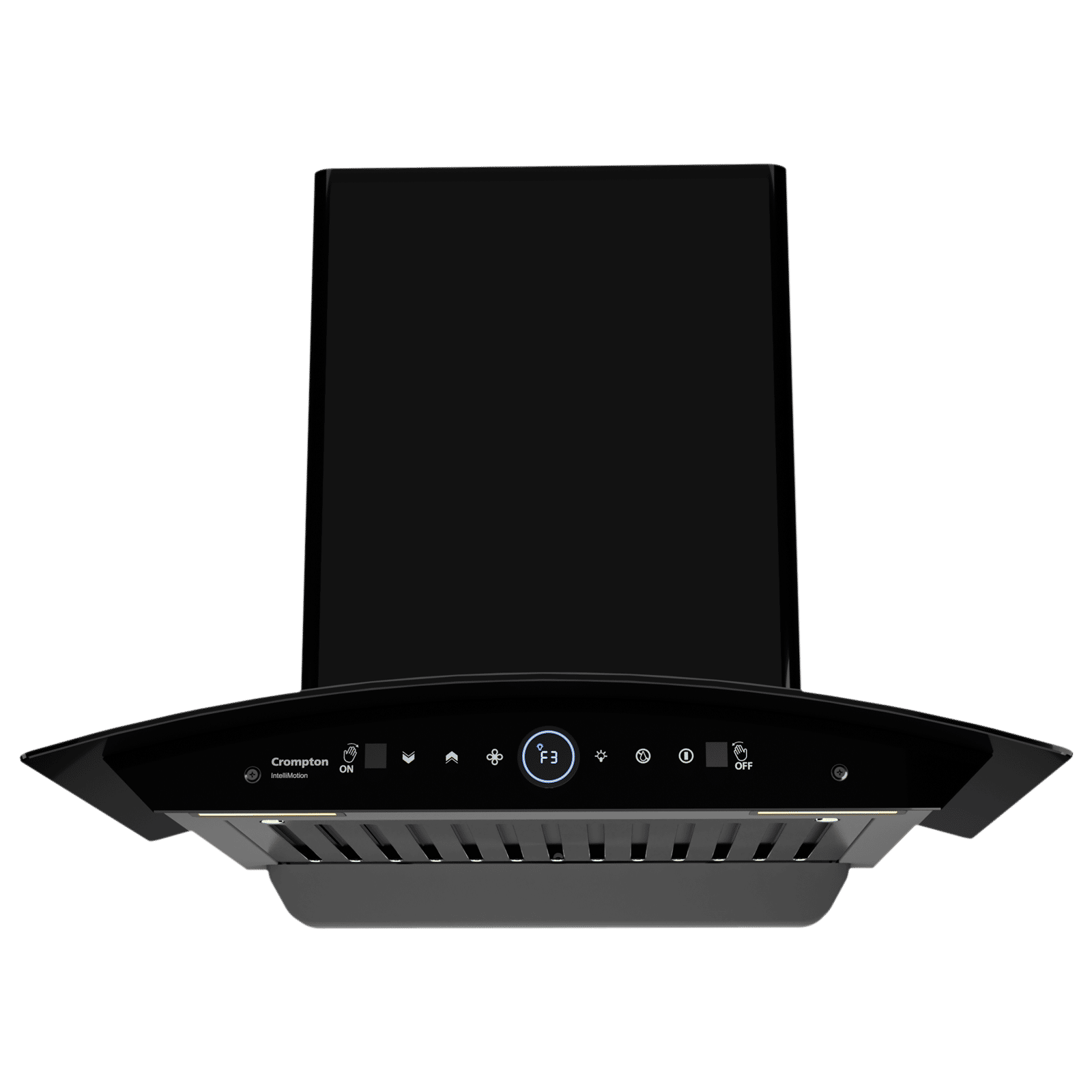 Crompton IntelliMotion 60cm 1206m³/hr Ducted Wall Mounted Chimney with Filterless Technology (Black)