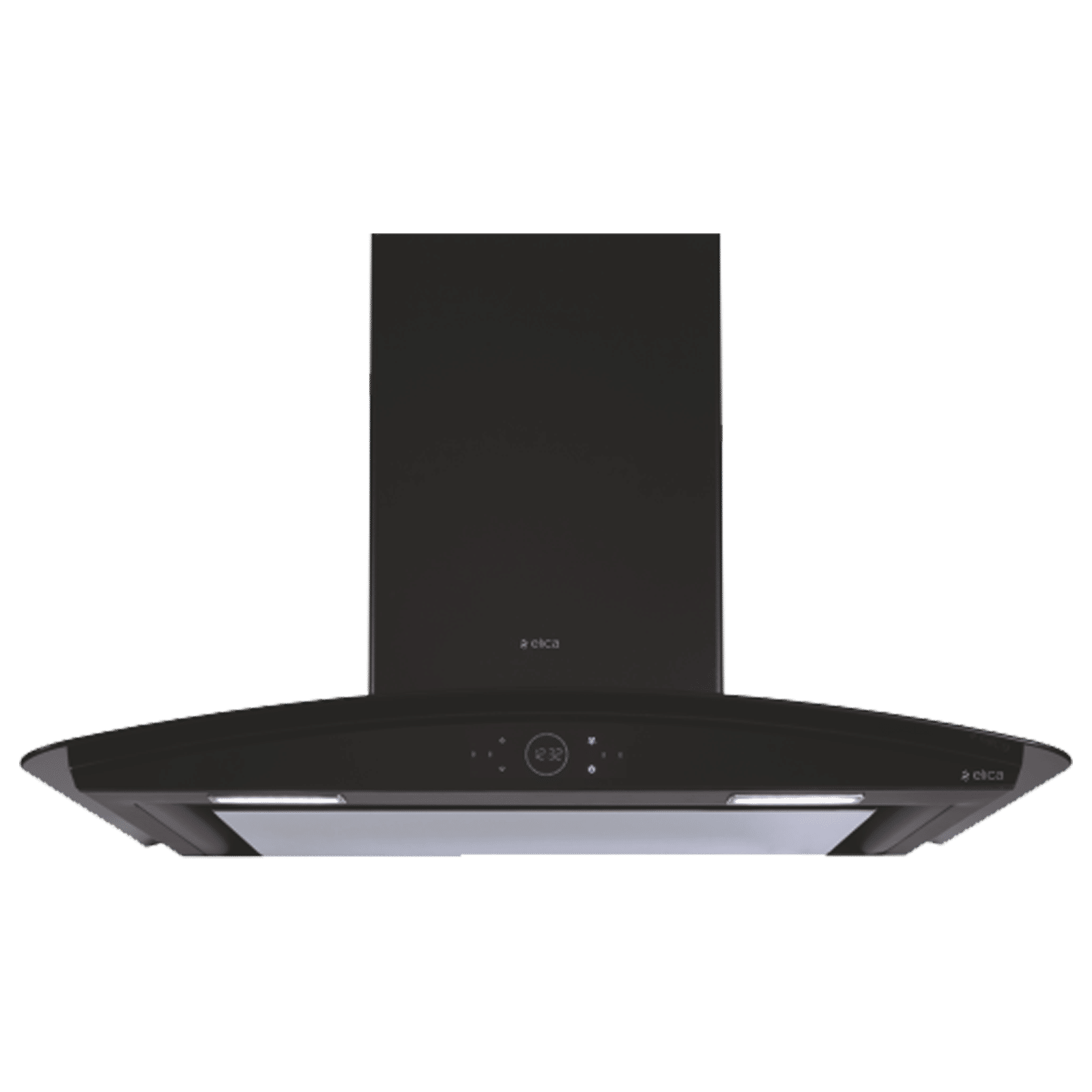 elica ISMART GLACE FL HAC 90 LTW NERO 90cm 1425m3/hr Ducted Auto Clean Wall Mounted Chimney with Motion Sensor (Black)
