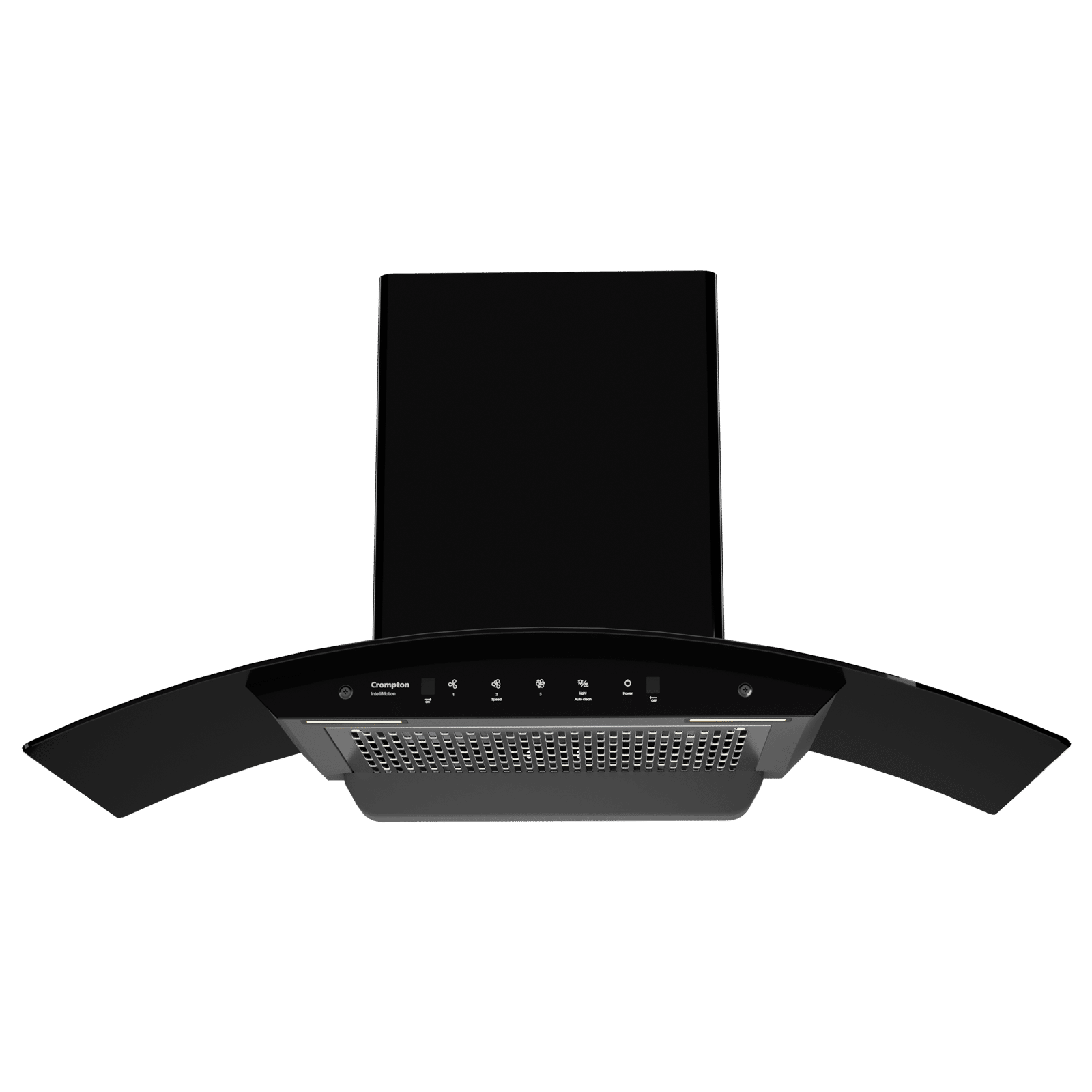 Crompton IntelliMotion 90cm 1203m³/hr Ducted Wall Mounted Chimney with Filterless Technology (Black)