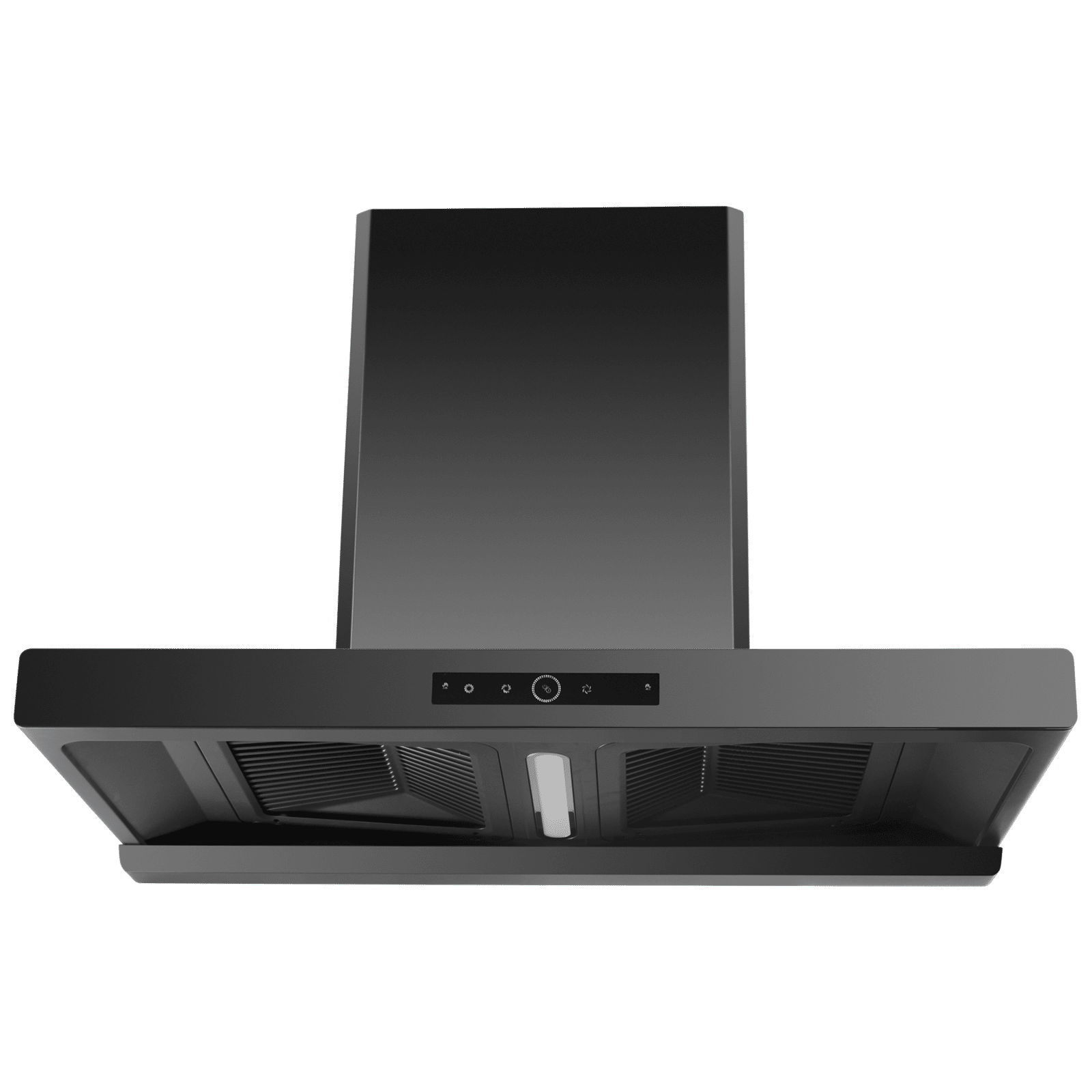 KAFF HAGEN 90 90cm 1480m³/hr Ducted Auto Clean Wall Mounted Chimney with Multi Angular Extraction (Black) 