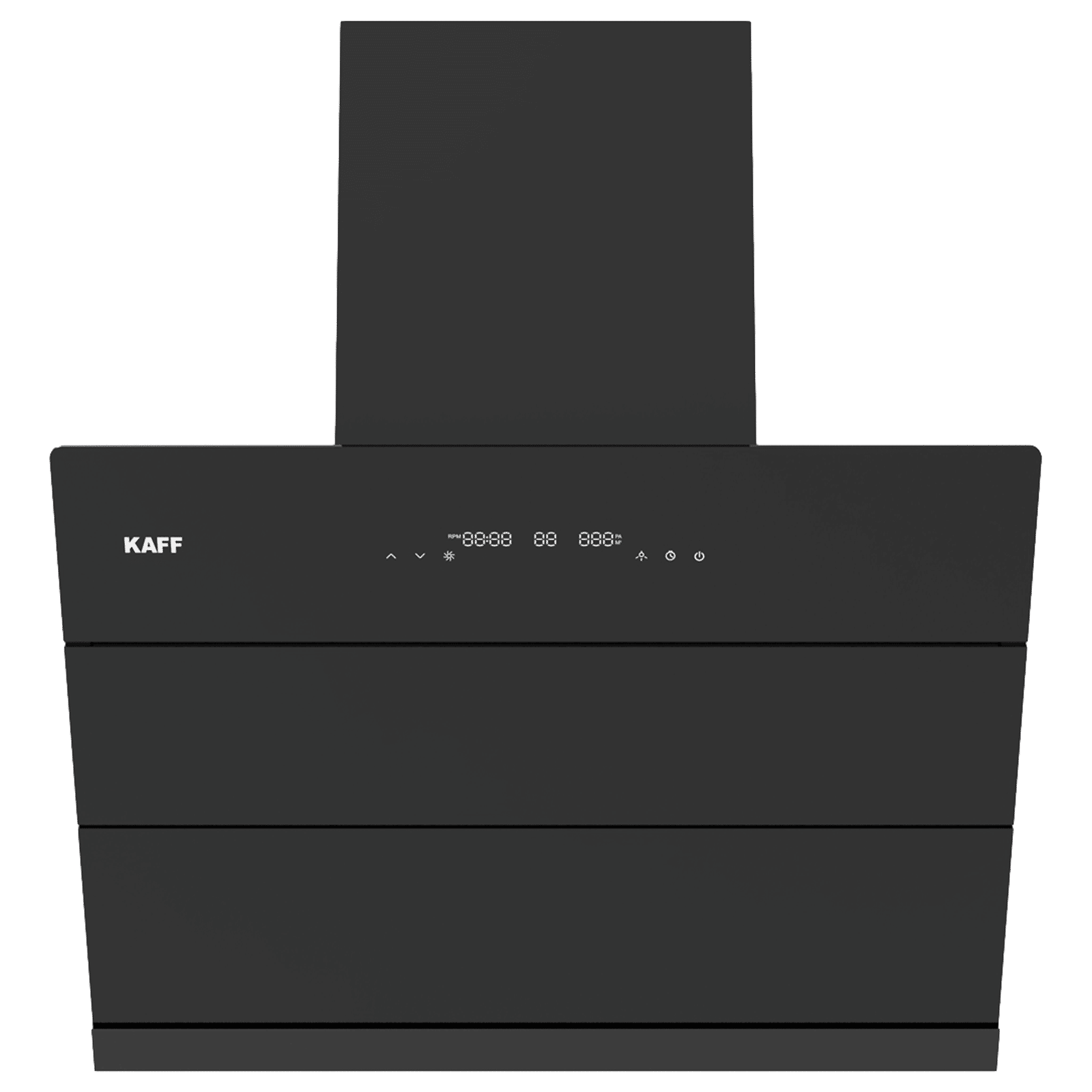 KAFF ALBURY75DC 75cm 1280m³/hr Ducted Auto Clean Wall Mounted Chimney with BLDC Motor (Black)