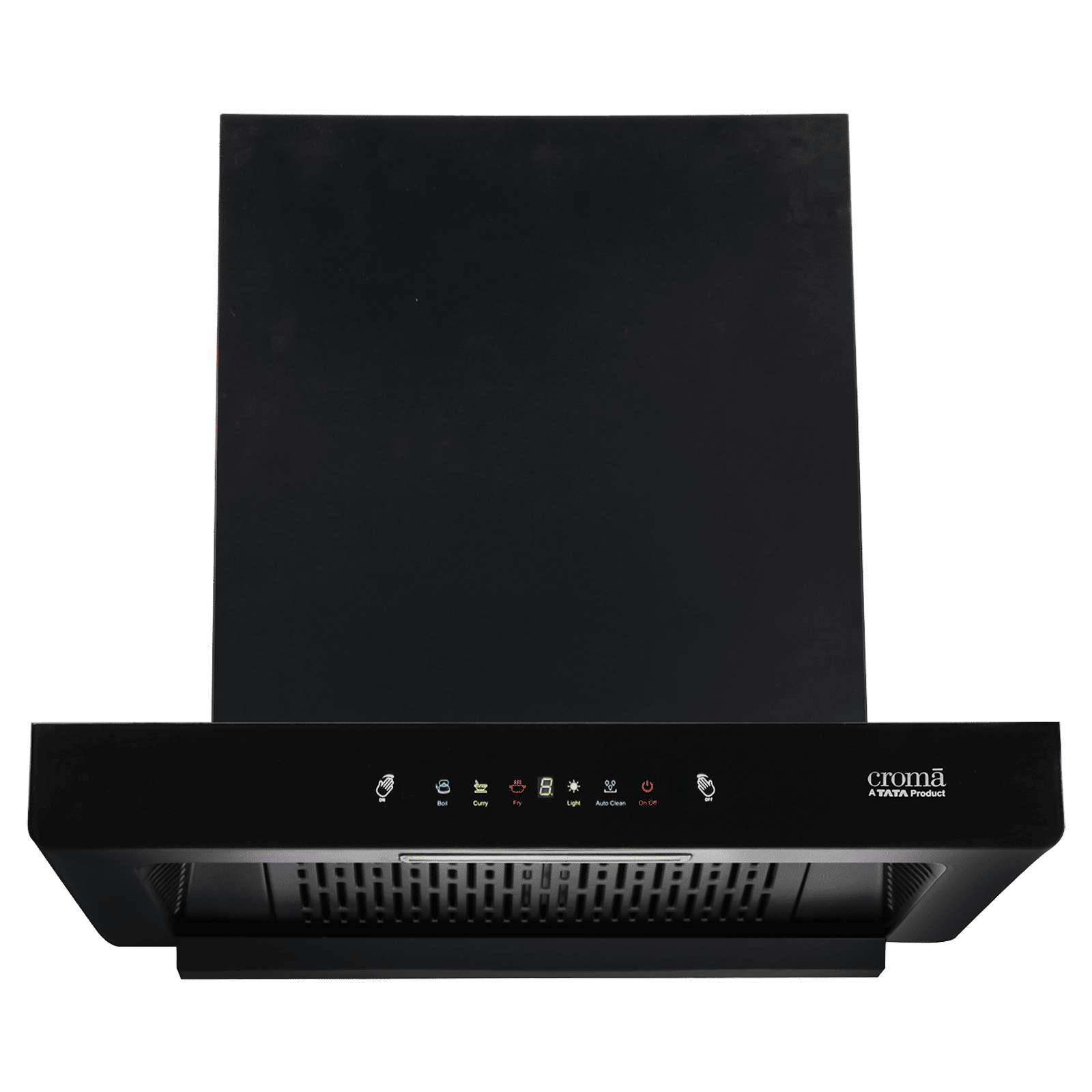 Croma AG1111 60cm 1300m³/hr Ducted Auto Clean Wall Mounted Chimney with Motion Sensor Control (Black)