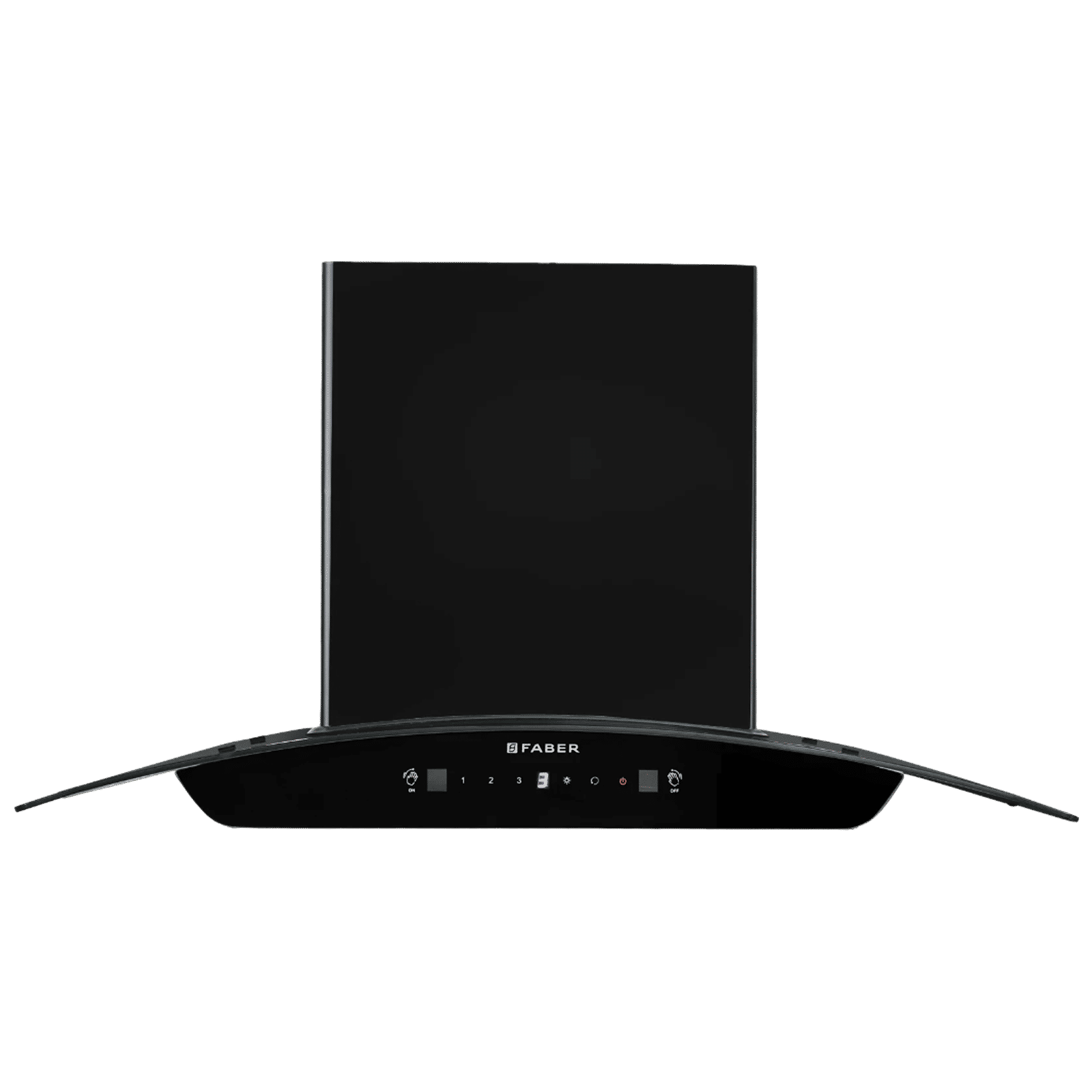 FABER SUNNY IN HC SC FL LG 75 75cm 1200m³/hr Ducted Auto Clean Wall Mounted Chimney with Touch & Gesture Control (Black)