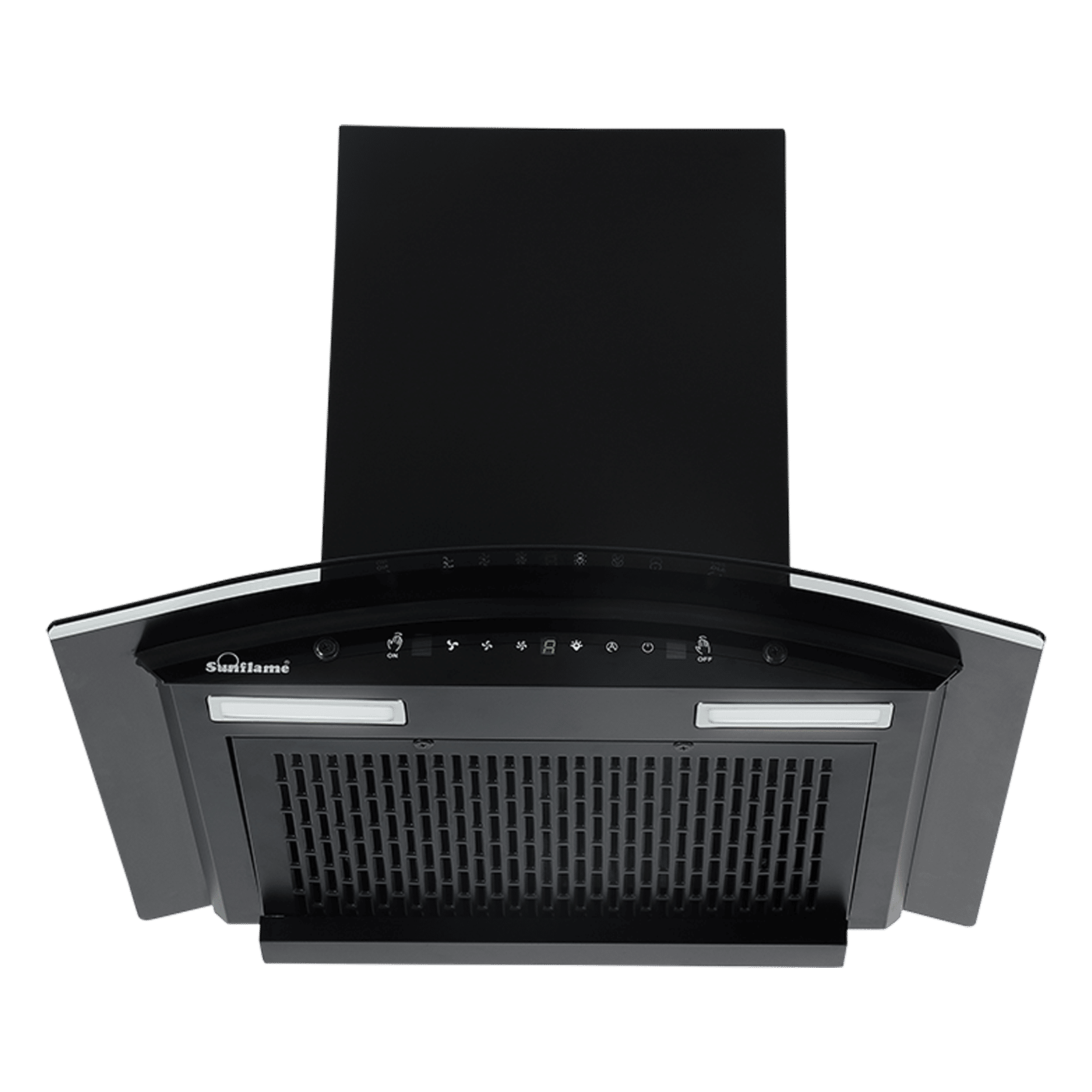 Sunflame Genial 60cm 1250m3/hr Ducted Auto Clean Wall Mounted Chimney with Motion Sensor Control (Black)