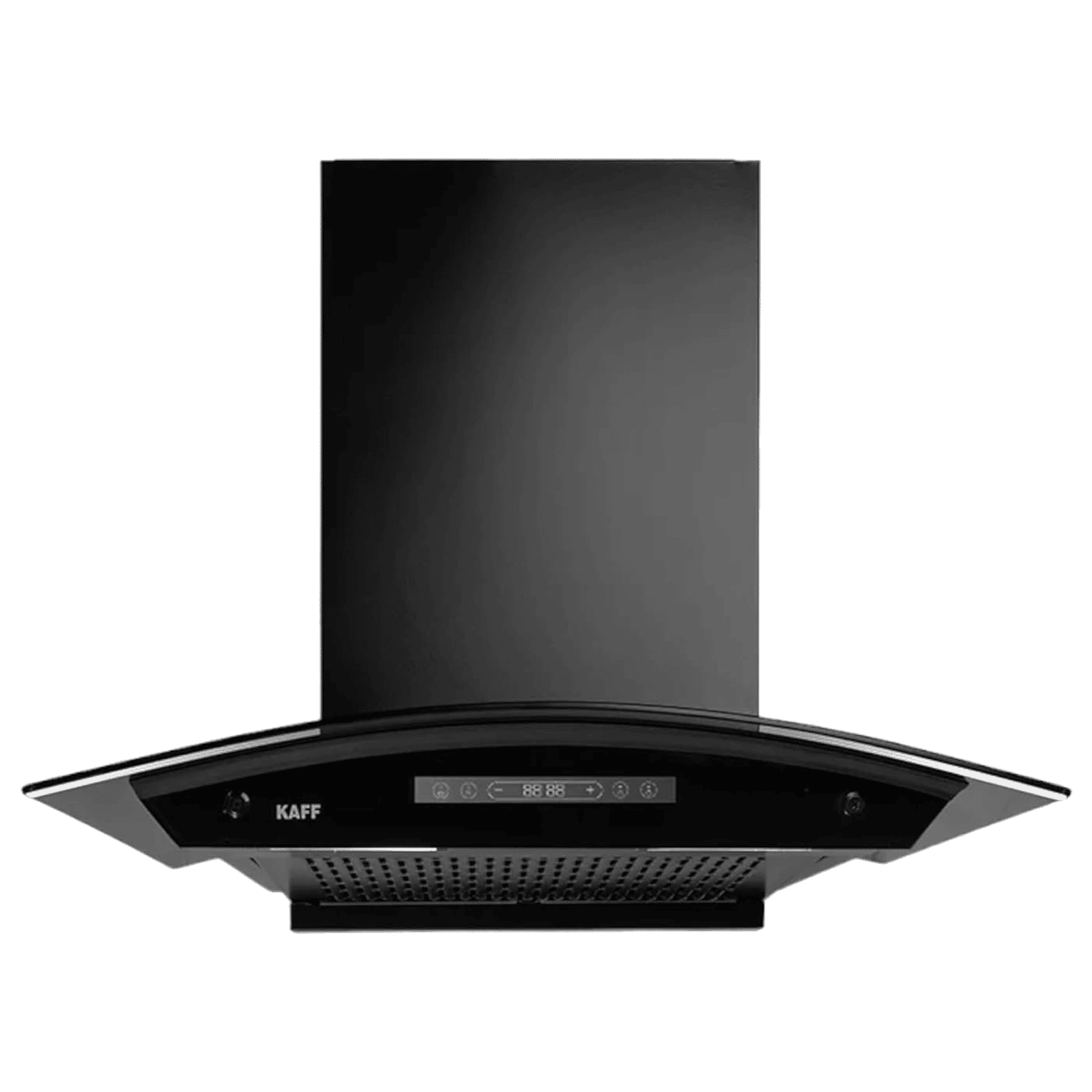 KAFF MAINZ DC 75cm 1400m3/hr Ductless Auto Clean Wall Mounted Chimney with Digital Display (Black)