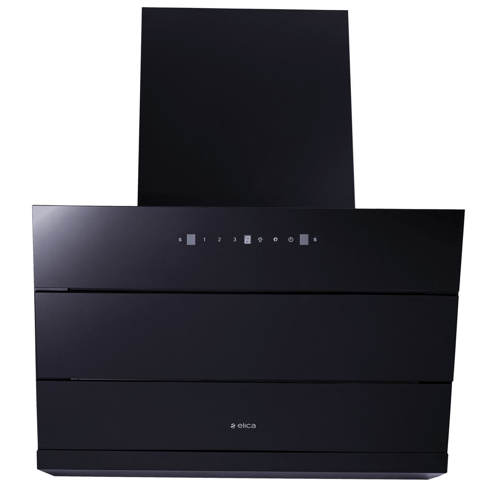 elica EFL 3V 751 HAC LTW MS NERO 75cm 1325m3/hr Ductless Cabinet/Hob Mounted Chimney with Motion Sensor Control (Black)