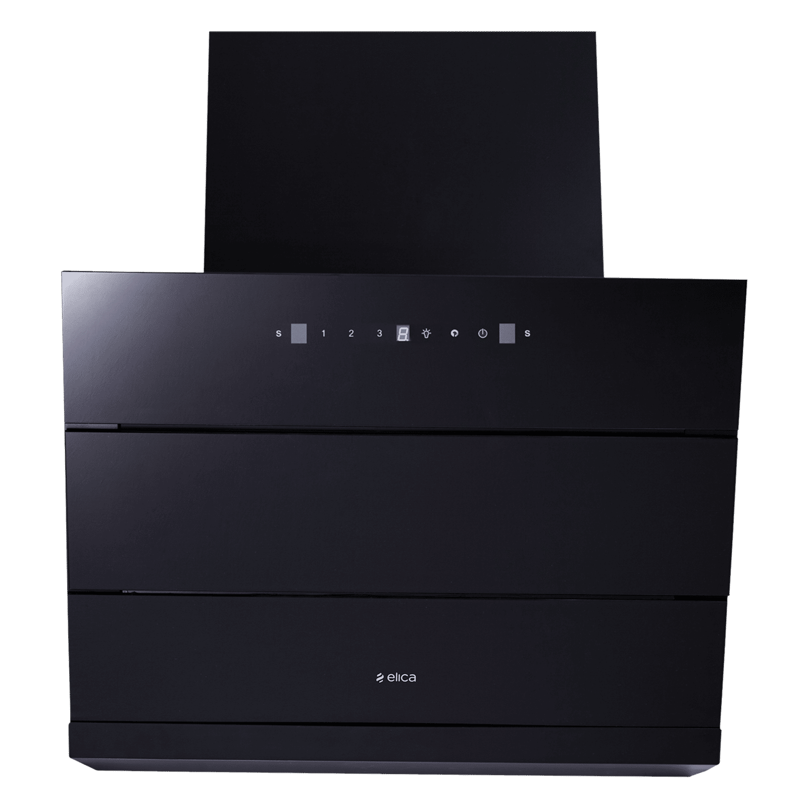 elica EFL 3V 601 HAC LTW MS NERO 60cm 1325m3/hr Ductless Auto Clean Cabinet & Hob Mounted Chimney with Motion Sensor (Black)