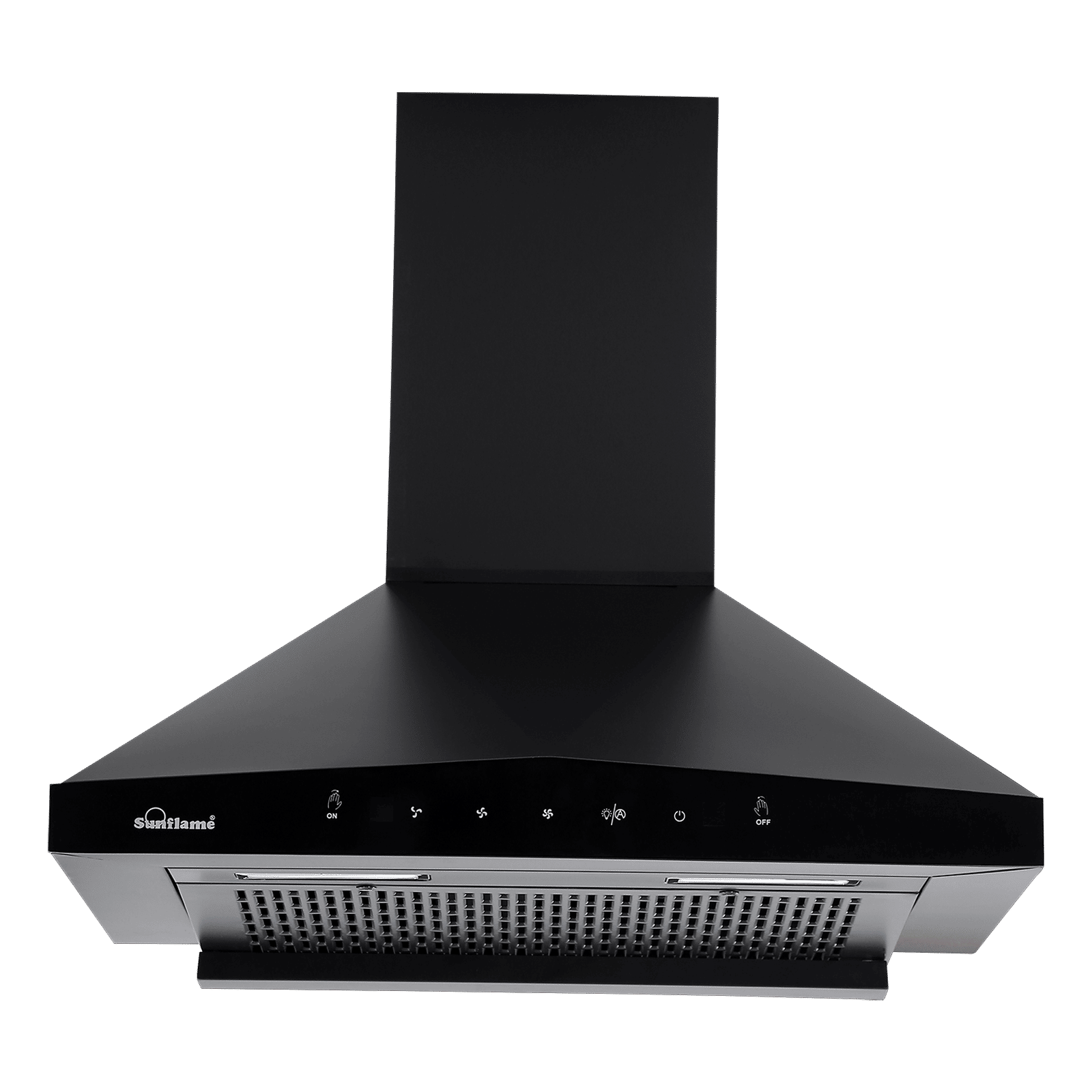 Sunflame Sapphire 60cm 1200m3/hr Ducted Auto Clean Wall Mounted Chimney with Motion Sensor (Black)