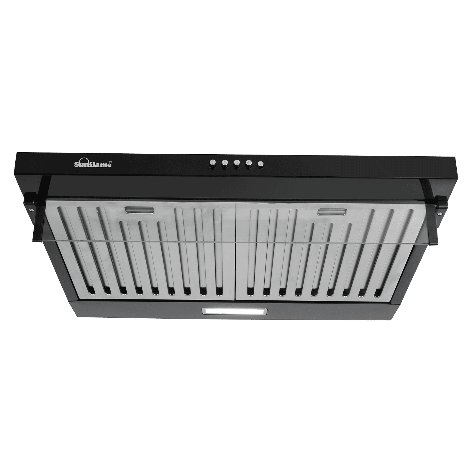 Sunflame CH AVEO DX 60 BK BF 60cm 700m3/hr Ductless Wall Mounted Chimney with Three Speed Control (Black)