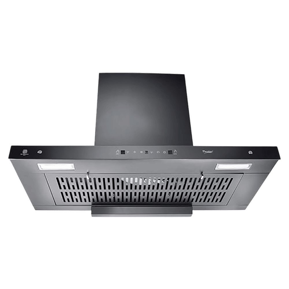 Prestige Edge 900 90cm 2038.81m3/hr Ducted Auto Clean Wall Mounted Chimney with Revolutionary Motion Sensor (Black)