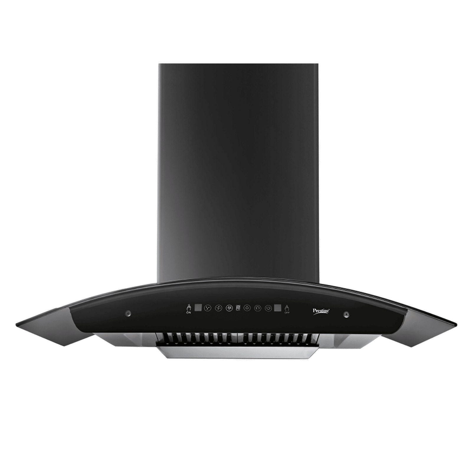 Prestige Oscar Plus 90cm 1200m3/hr Ducted Auto Clean Wall Mounted Chimney with Safe SenSe Technology (Black)