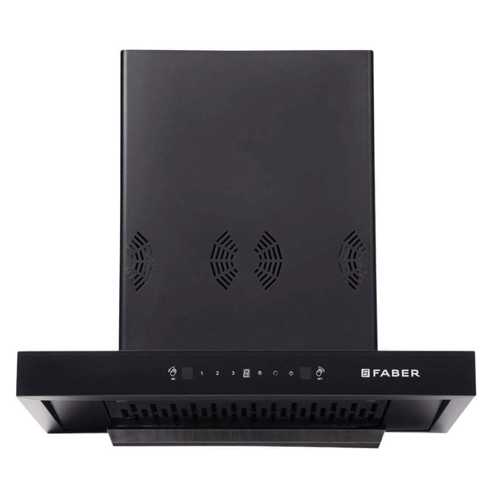 FABER HOOD SILENCIO BLDC HC SC FL BK IN 60 T 60cm 1500m3/hr Ductless Auto Clean Wall Mounted Chimney with Touch and Gesture Control (Black)