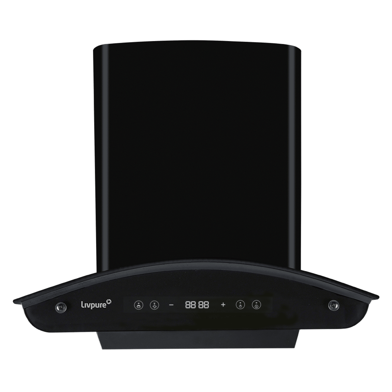 Livepure Invictor Plus 60cm 1450m3/hr Ducted Auto Clean Wall Mounted Chimney with Smart Touch & Gesture Control Panel (Black)