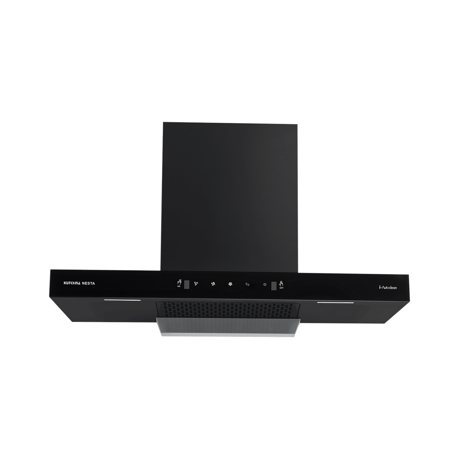Kutchina Nesta 75cm 1400m3/hr Ducted Auto Clean Wall Mounted Chimney With Wave Sensor (Black)