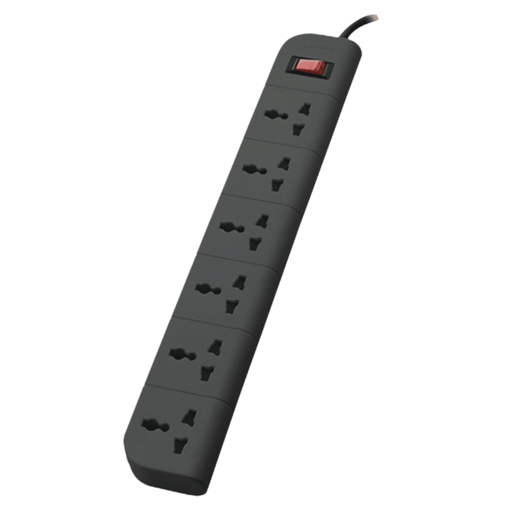 belkin Economy Series 6 Amps 6 Sockets Surge Protector with Individual Switch (2 Meters, Heavy Duty Cable Overload Protection, F9E600ZB, Grey)