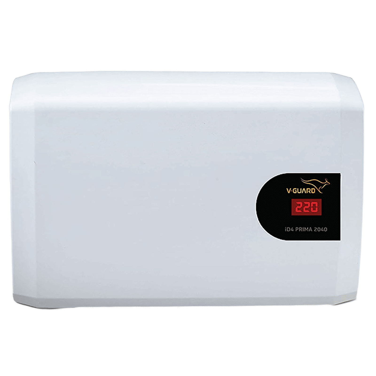 V-Guard iD4 Prima 2040 12 Amps Voltage Stabilizer For 1.5T Air Conditioner (160 - 280 V, Digital Display, White)