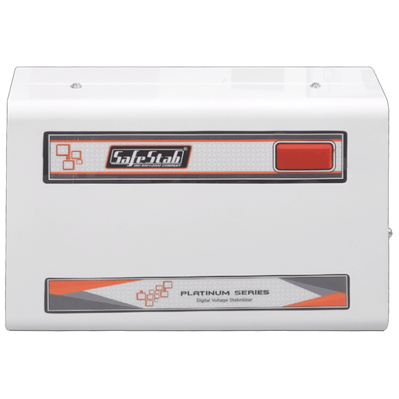 SafeStab 11 Amps Voltage Stabilizer For 1.5T Air Conditioner (150 - 270 V, Digital Display, VST400D, White)