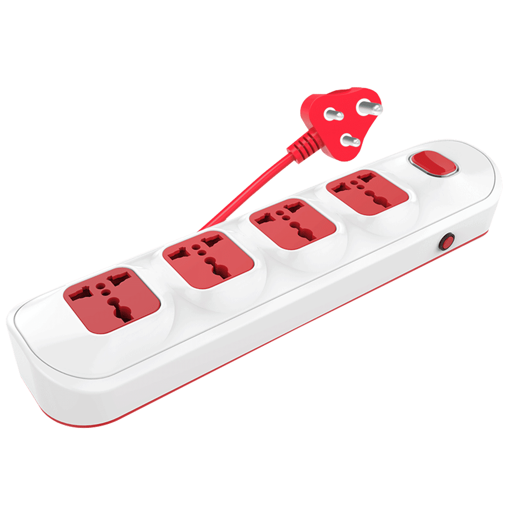 GM 4 Plus 1 4 Sockets Spike Guard ( Ergonomic Design, GM 3251, White)