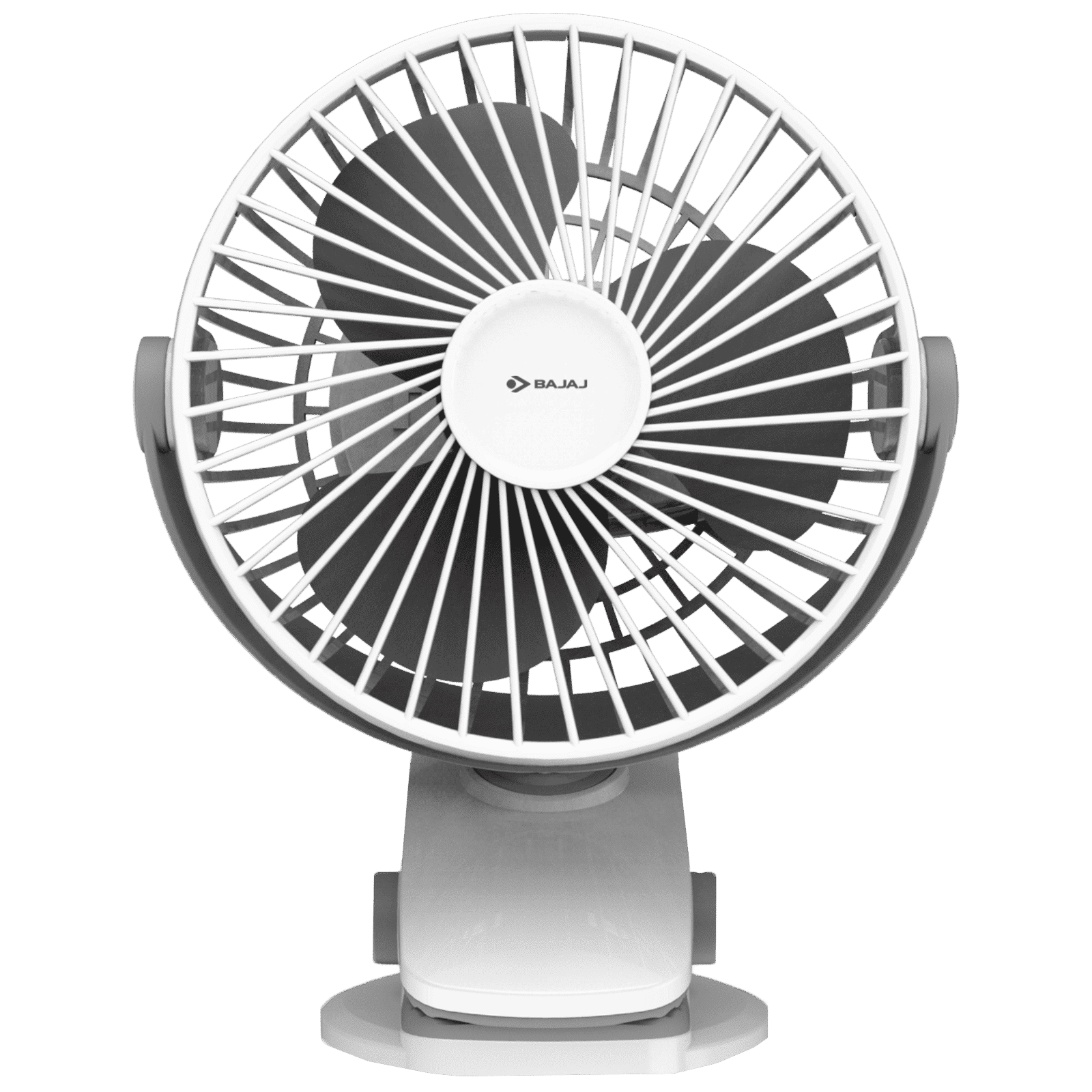 BAJAJ Pygmy Mini 110mm 3 Blade Rechargeable Personal Fan with 1800 mAh Battery (Silent Operation, White Smoke)