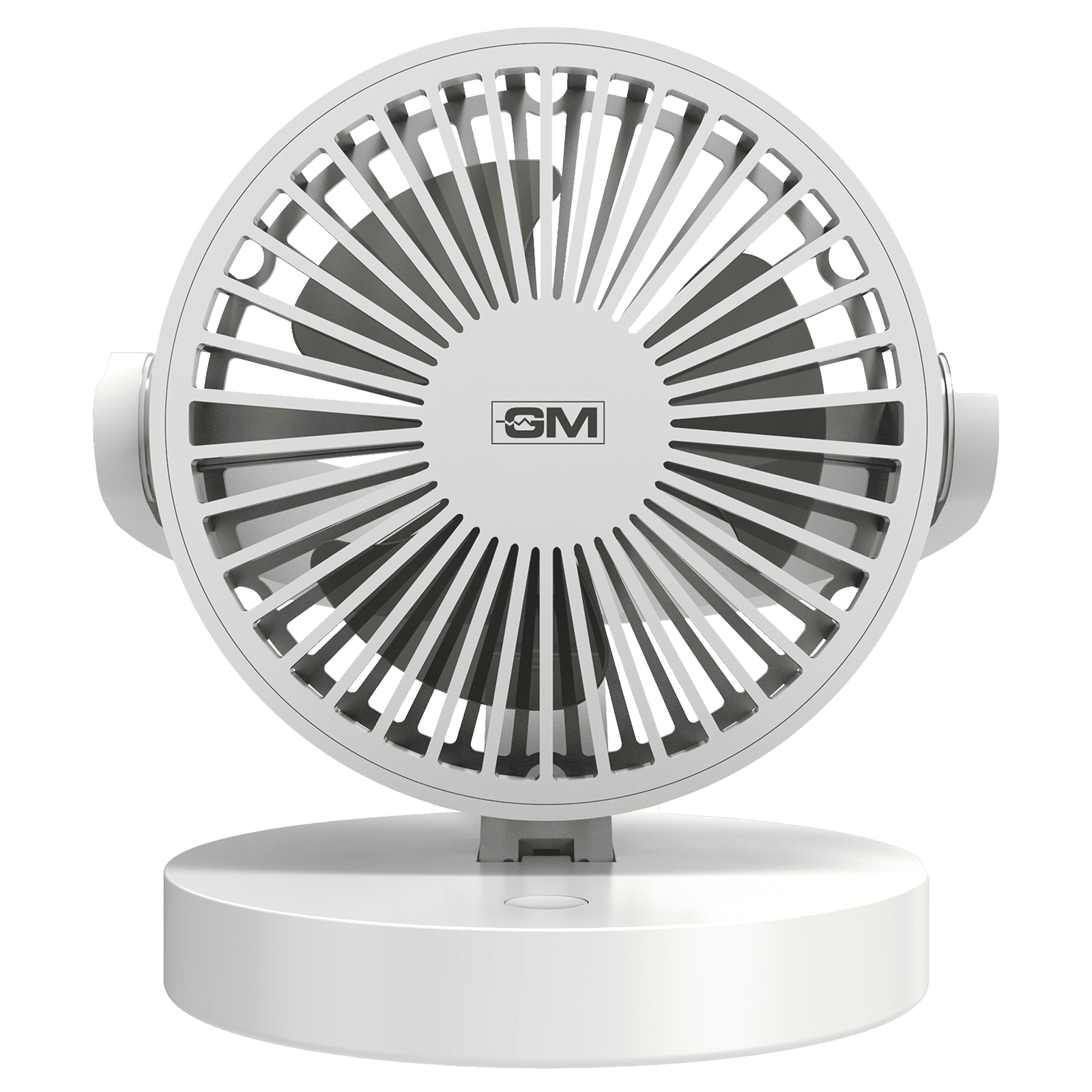 GM Handy Air 150mm 3 Blade Rechargeable Personal Fan with 2000 mAh Battery (5 Hr Non Stop Operation, White)
