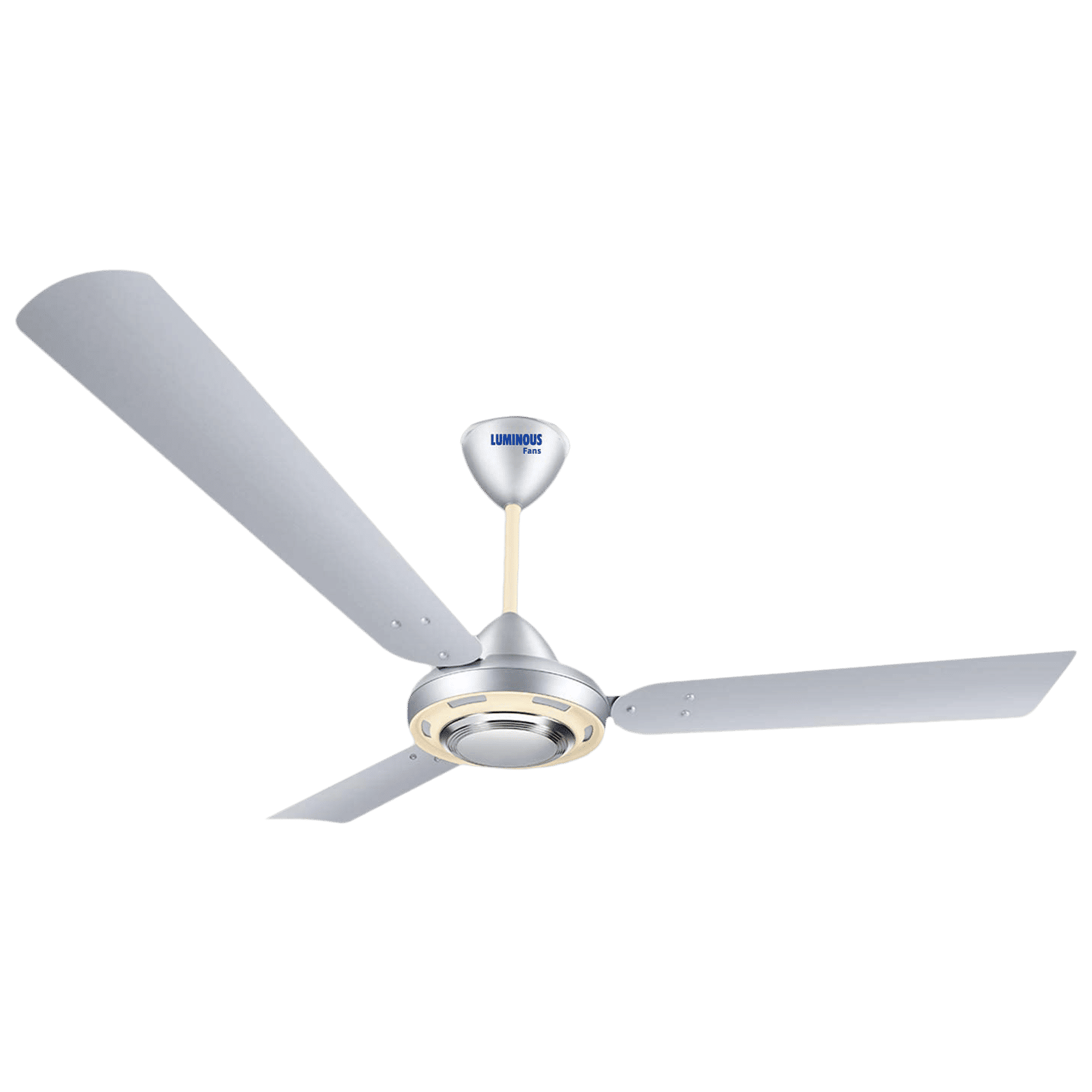 LUMINOUS Rio BelAir 2 Star 1200mm 3 Blade High Speed Ceiling Fan (Dust Repellent, Prata Silver)