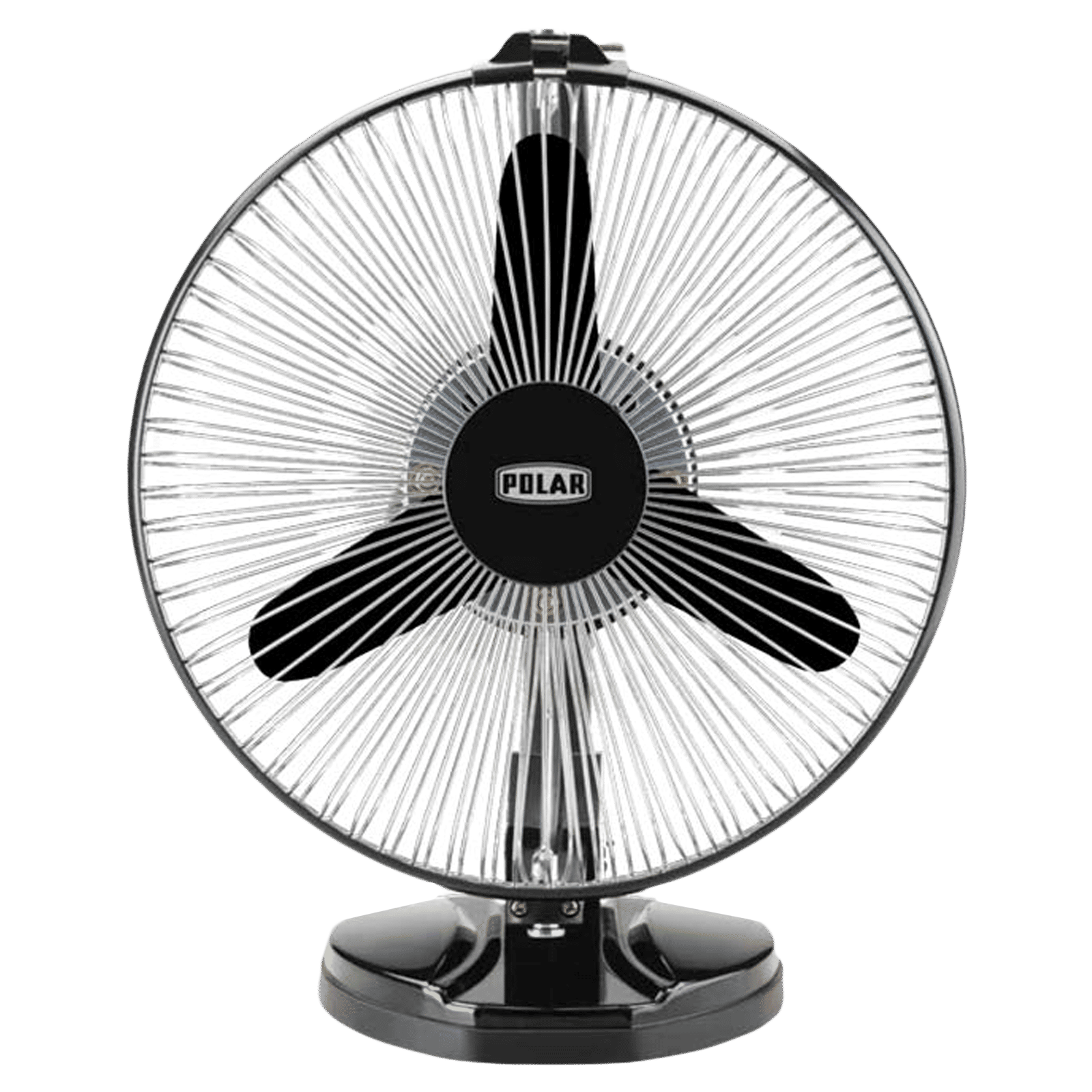 POLAR Stormy Neo 230mm 3 Blade Copper Motor Table Fan (Multi Utility, Black Chrome)