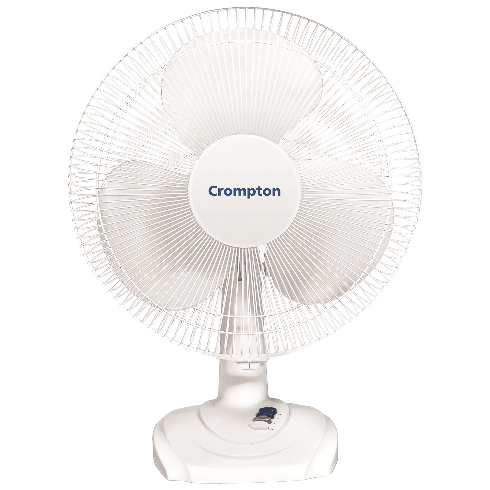 Crompton High Flo Wave Plus 400mm 3 Blade Copper Motor Table Fan (Aerodynamically Designed Blades, White)