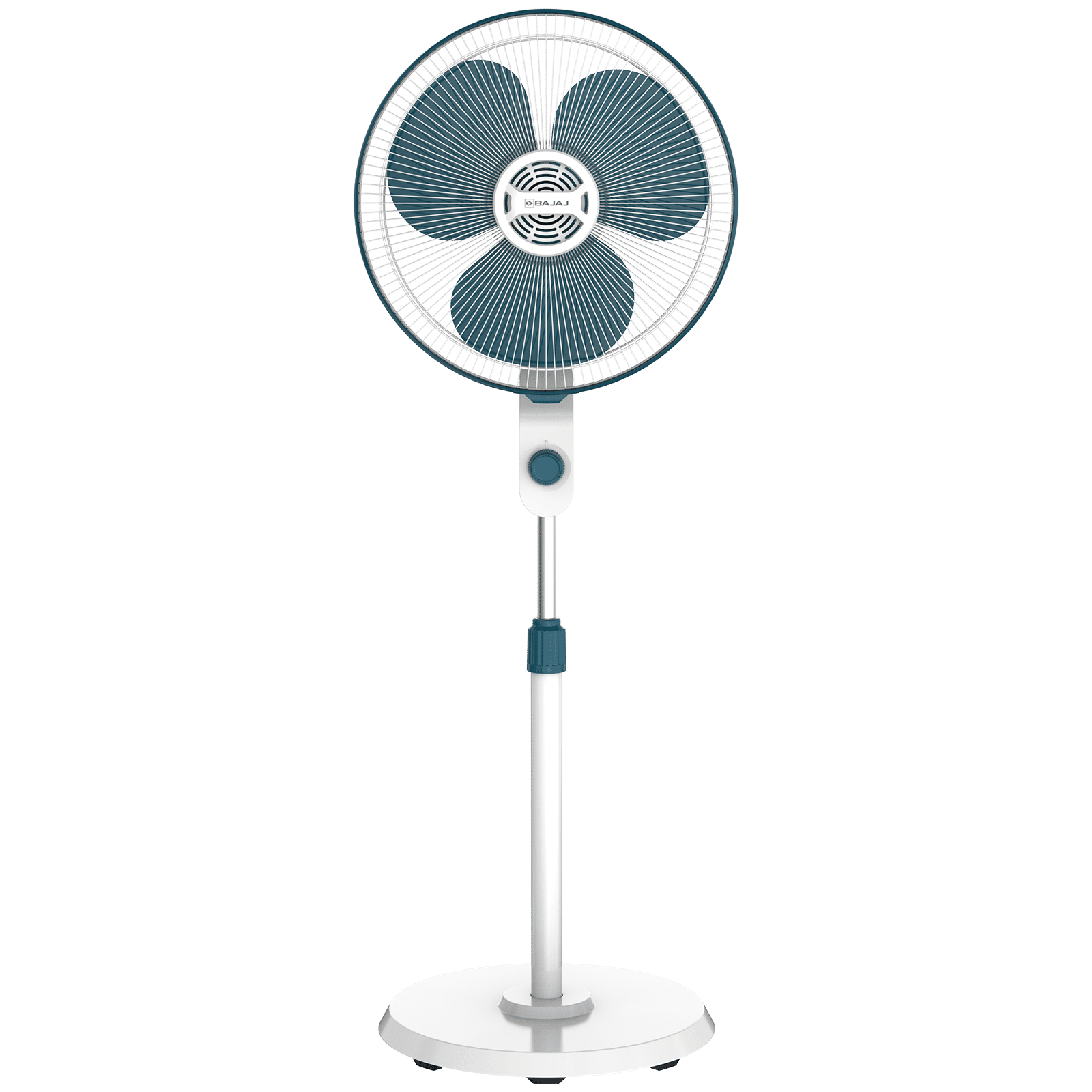 BAJAJ Veloce 5 Star 400mm 3 Blade Silent Operation Pedestal Fan (Thermal Overload Protector, White & Ocean Blue)