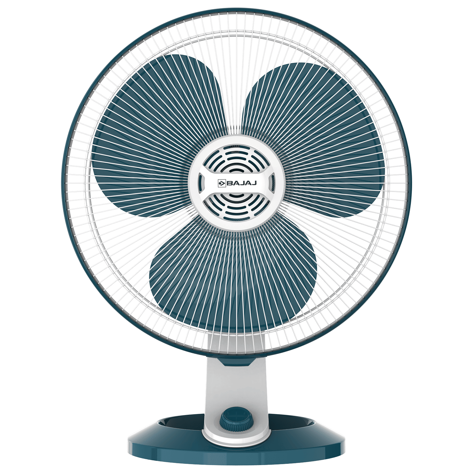 BAJAJ Veloce 5 Star 400mm 3 Blade Thermal Overload Protector Table Fan (Copper Motor, White & Ocean Blue)