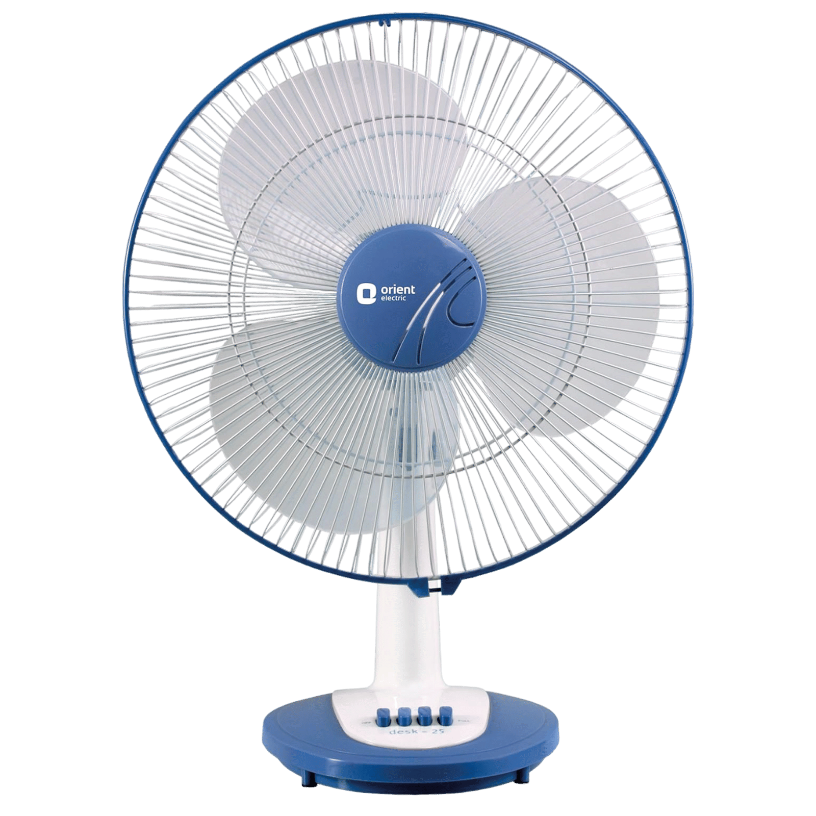 Orient Desk 25 400mm 3 Blade Thermal Overload Protection Table Fan (Silent Operation, White)